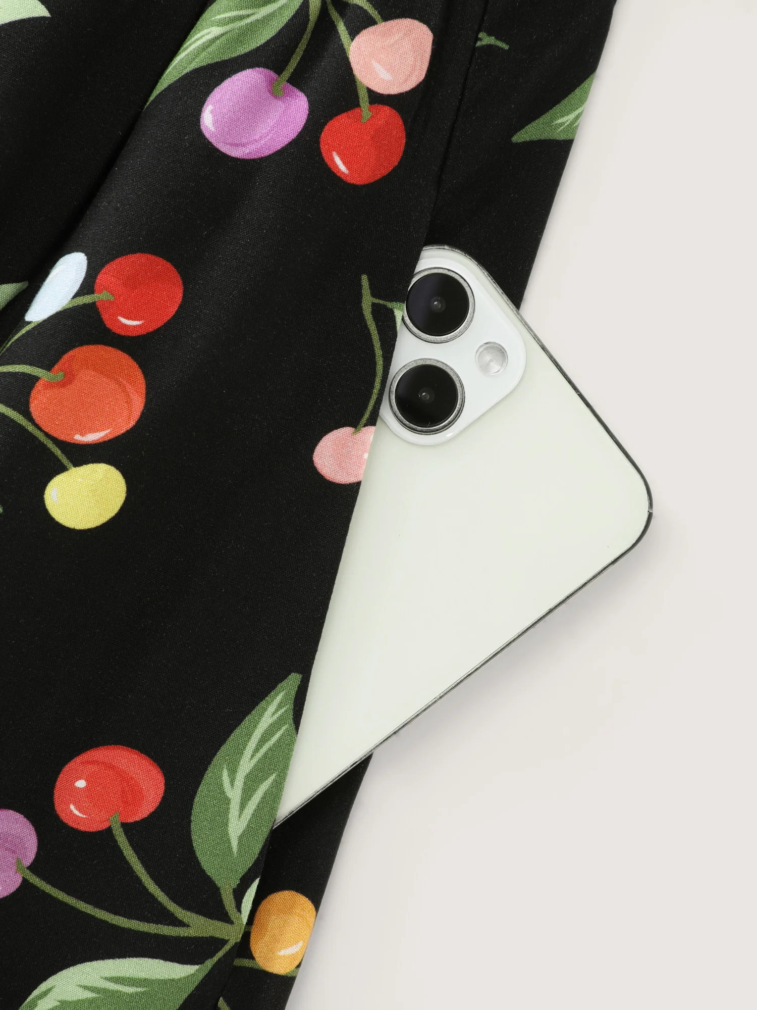 Fruity Floral Print Shirred Bodice Midi Dress - Image 5