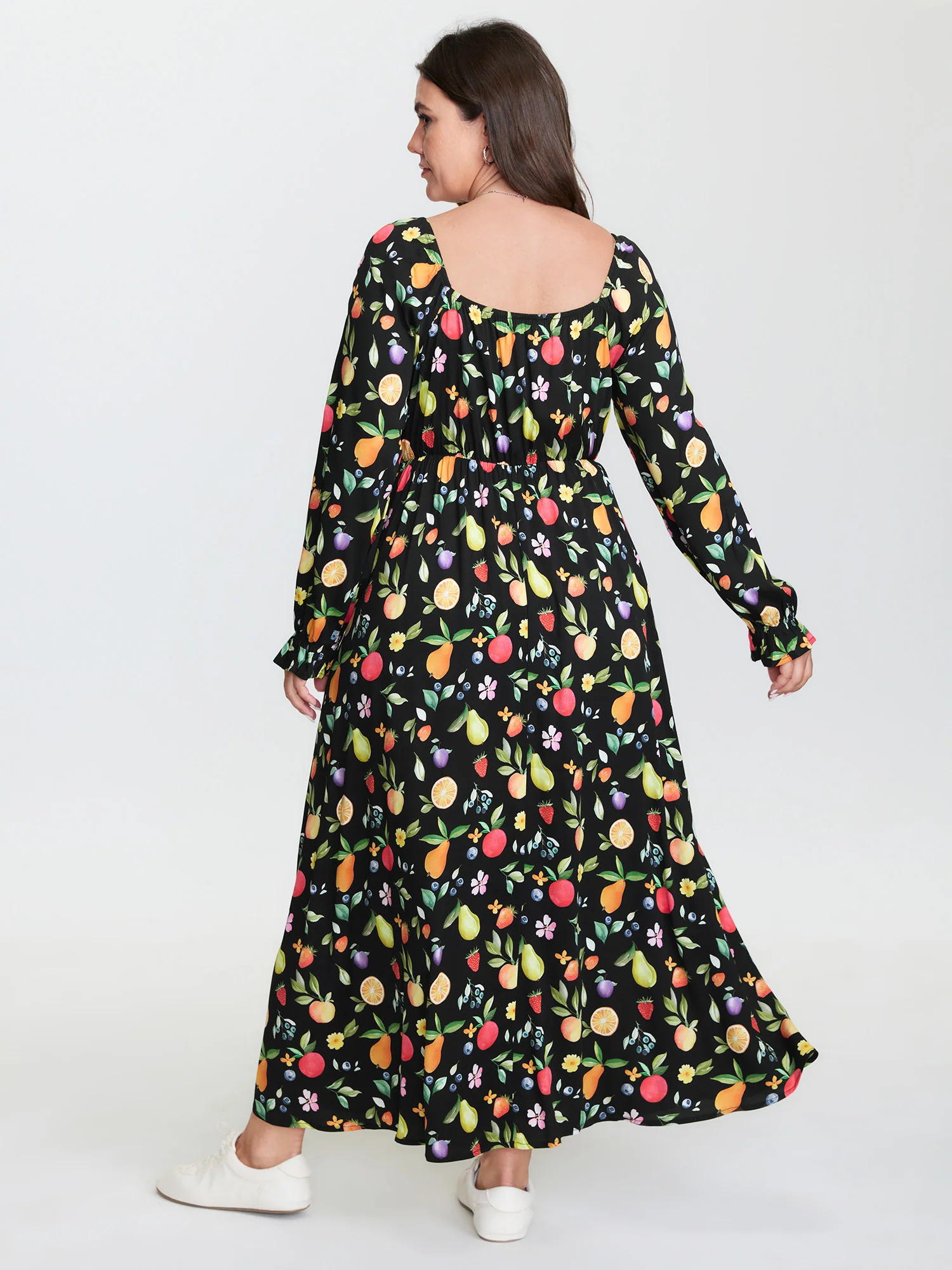 Fruity Fun Print Pockets Maxi Dress - Image 5