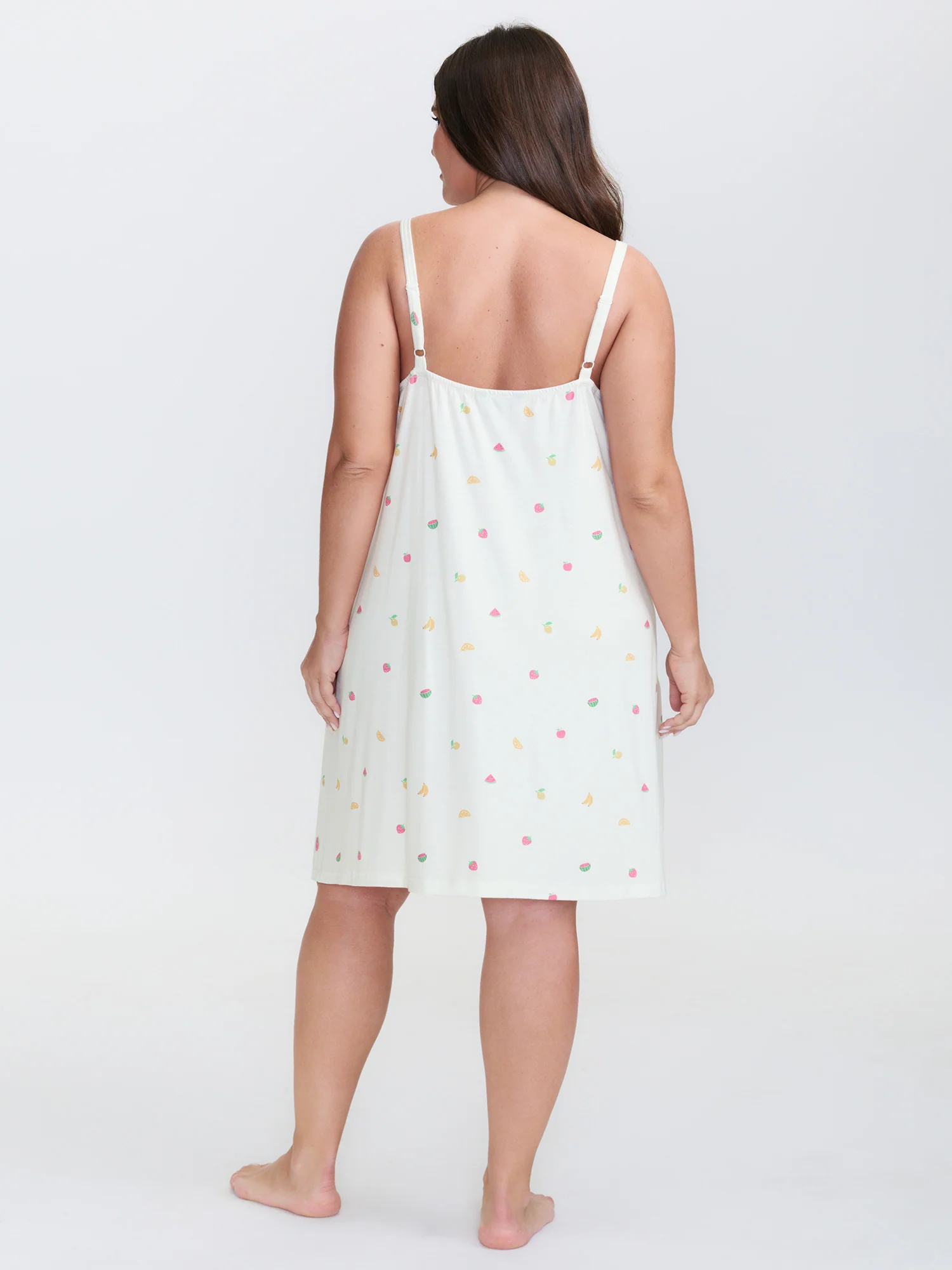 Fruity Print Stretchy Cami Lounge Dress - Image 4