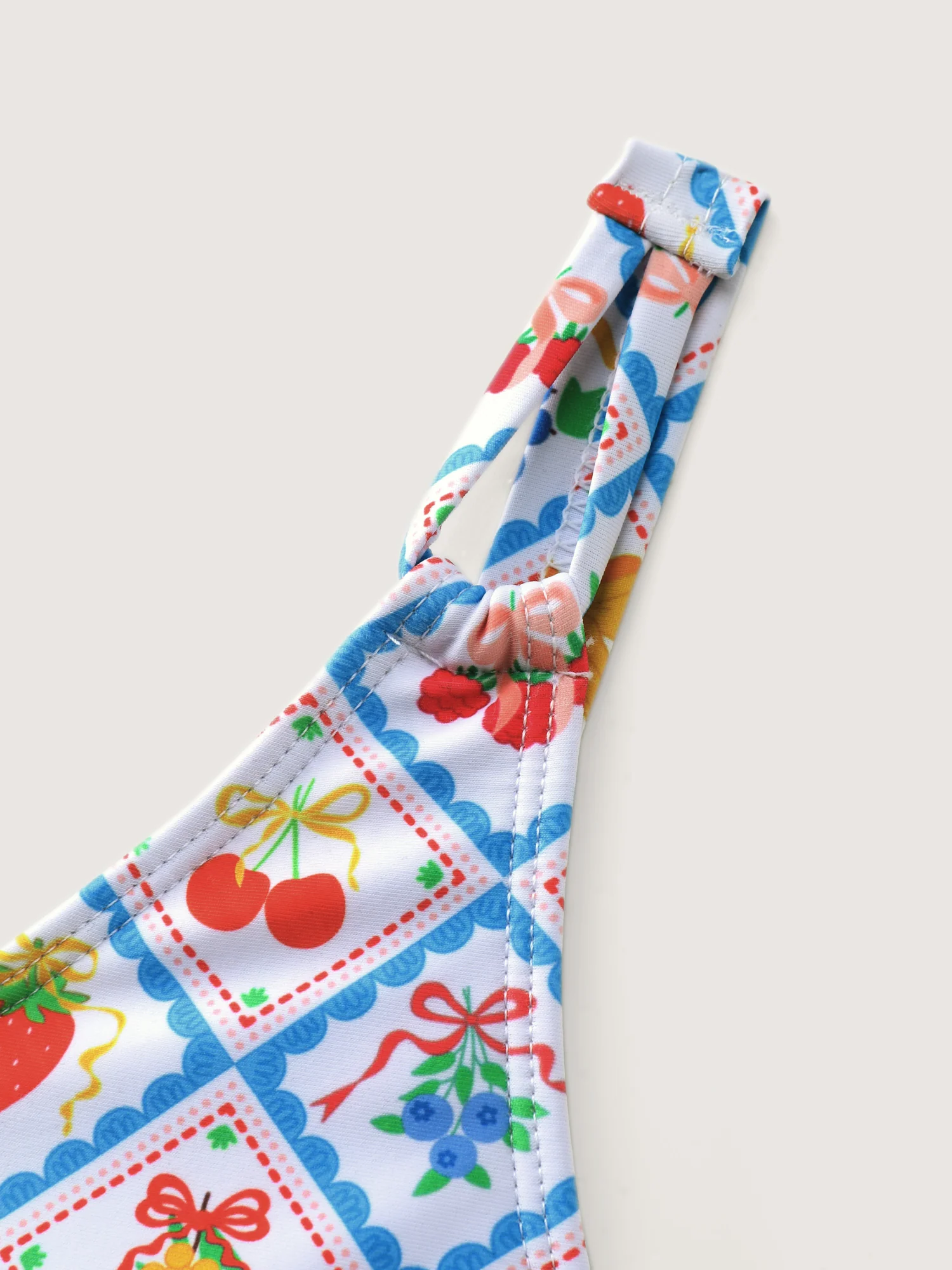 Fun Fruit Print Knotted Hem Swim Dress - Image 6