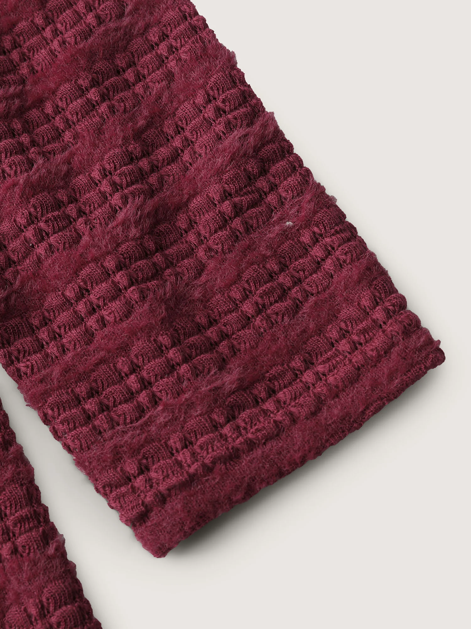 Furry Textured Off-Shoulder Knit Top - Image 6