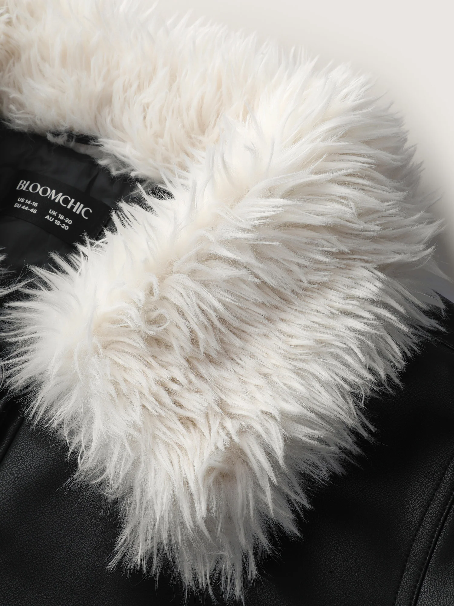 Fuzzy Collar Button Quilted Jacket - Image 5