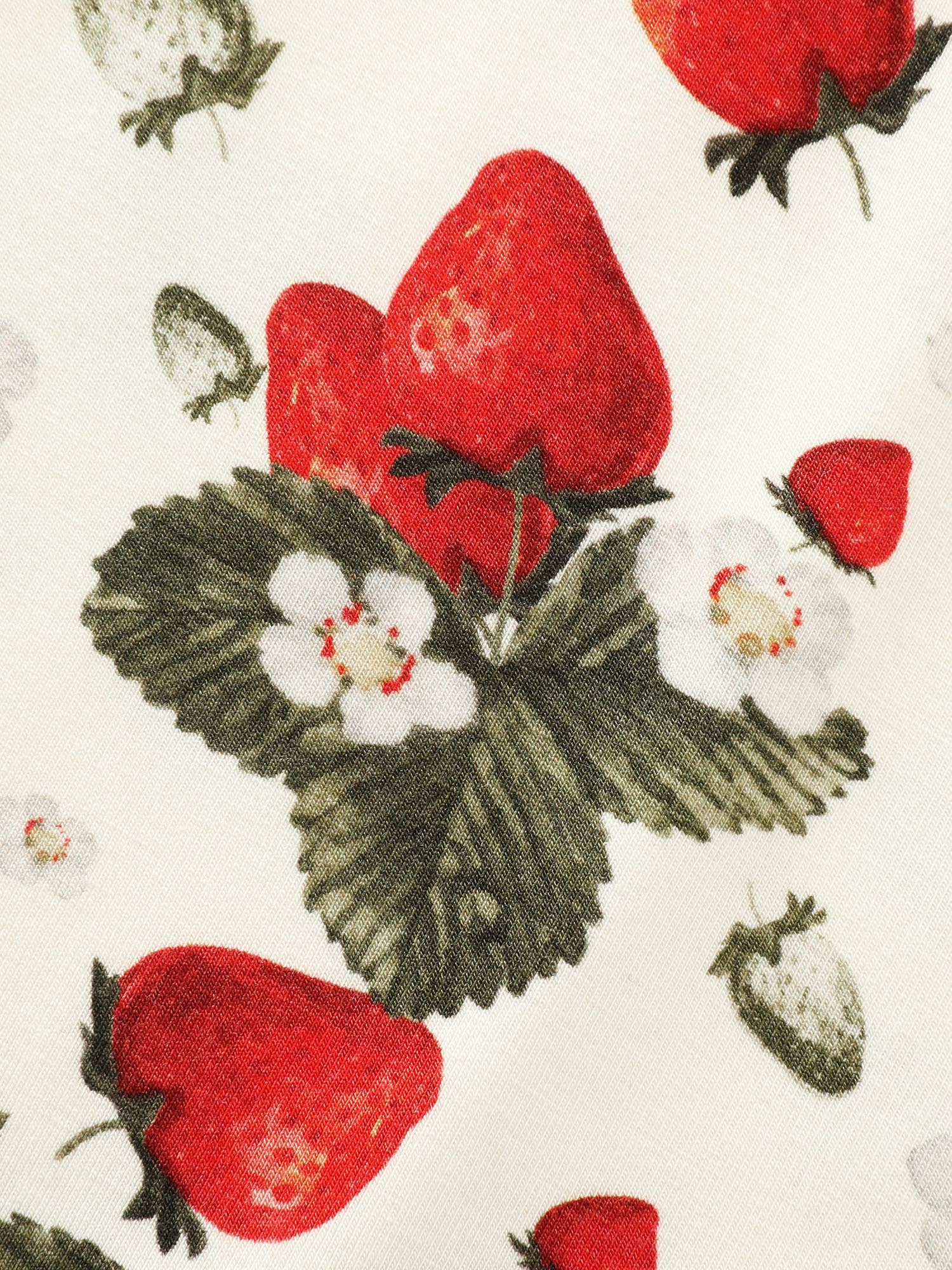 Garden Strawberry Print Stretchy Knit Top - Image 6