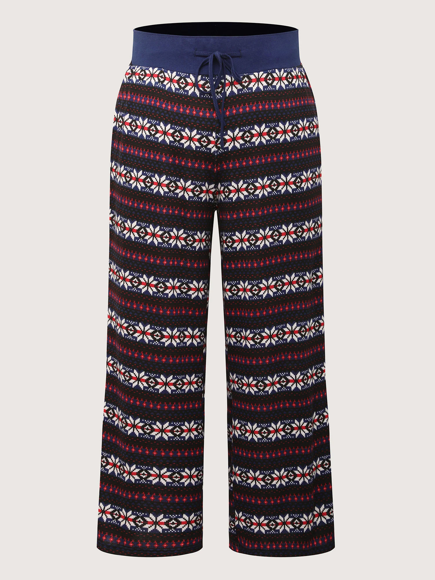 Geo Print Drawstring Waist Pants - Image 8