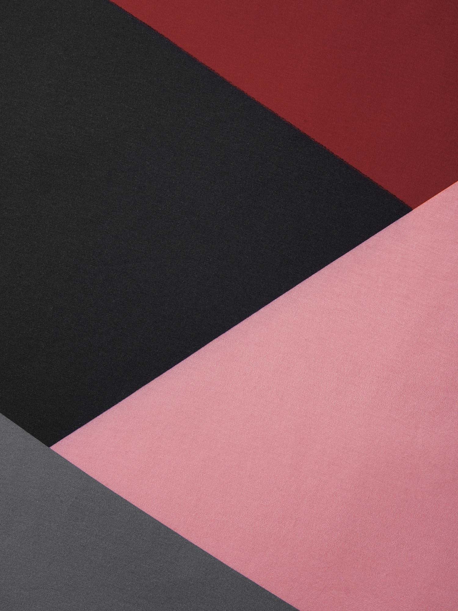 Geometric Color Block Curved Hem Top - Image 6