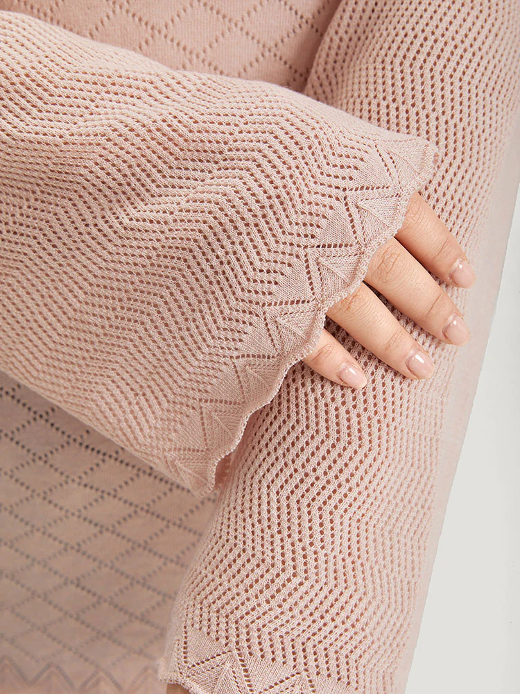 Supersoft Essentials Geometric Curved Hem Patchwork Very Stretchy Pullover - Image 9