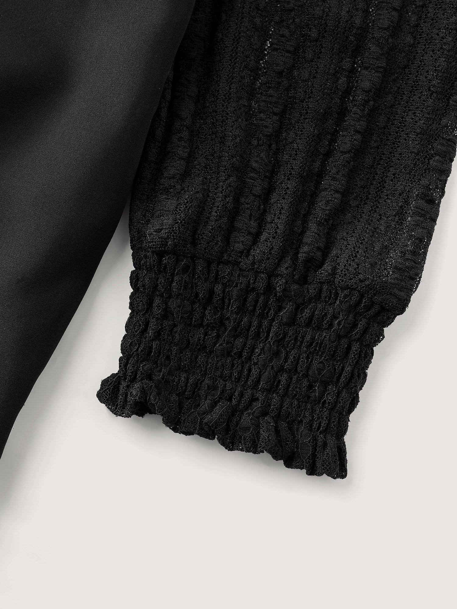 Geometric Lace Trim Sheer Wide-Leg Jumpsuit - Image 6