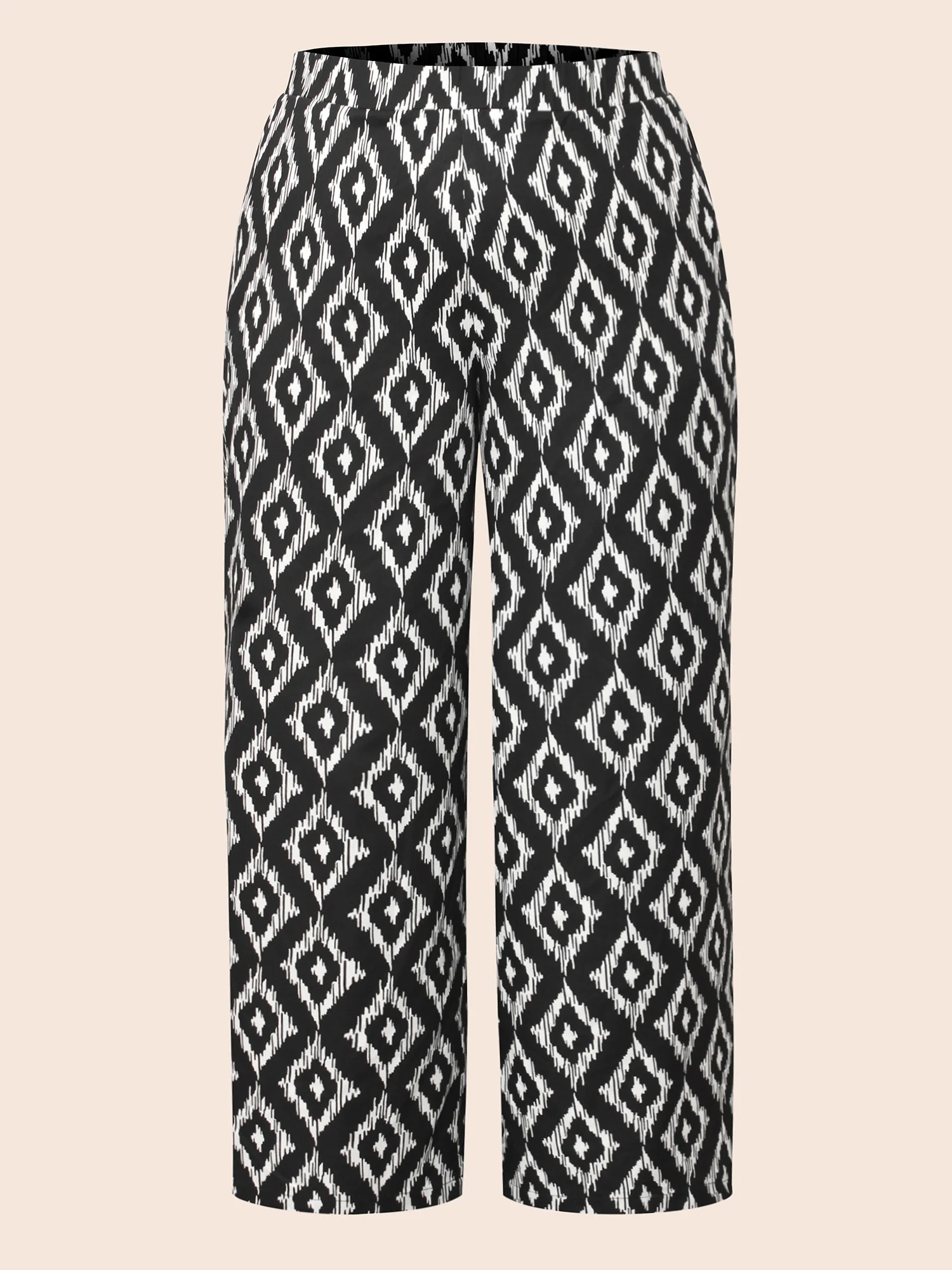 Geometric Mid Rise Pocket Pants - Image 7