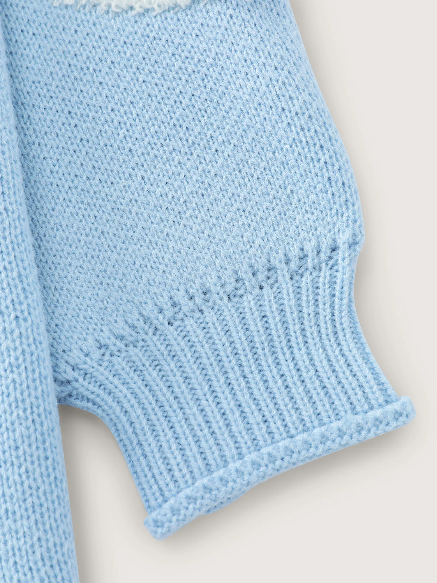 Geometric Pattern Textured Ribbed Hem Pullover - Image 7