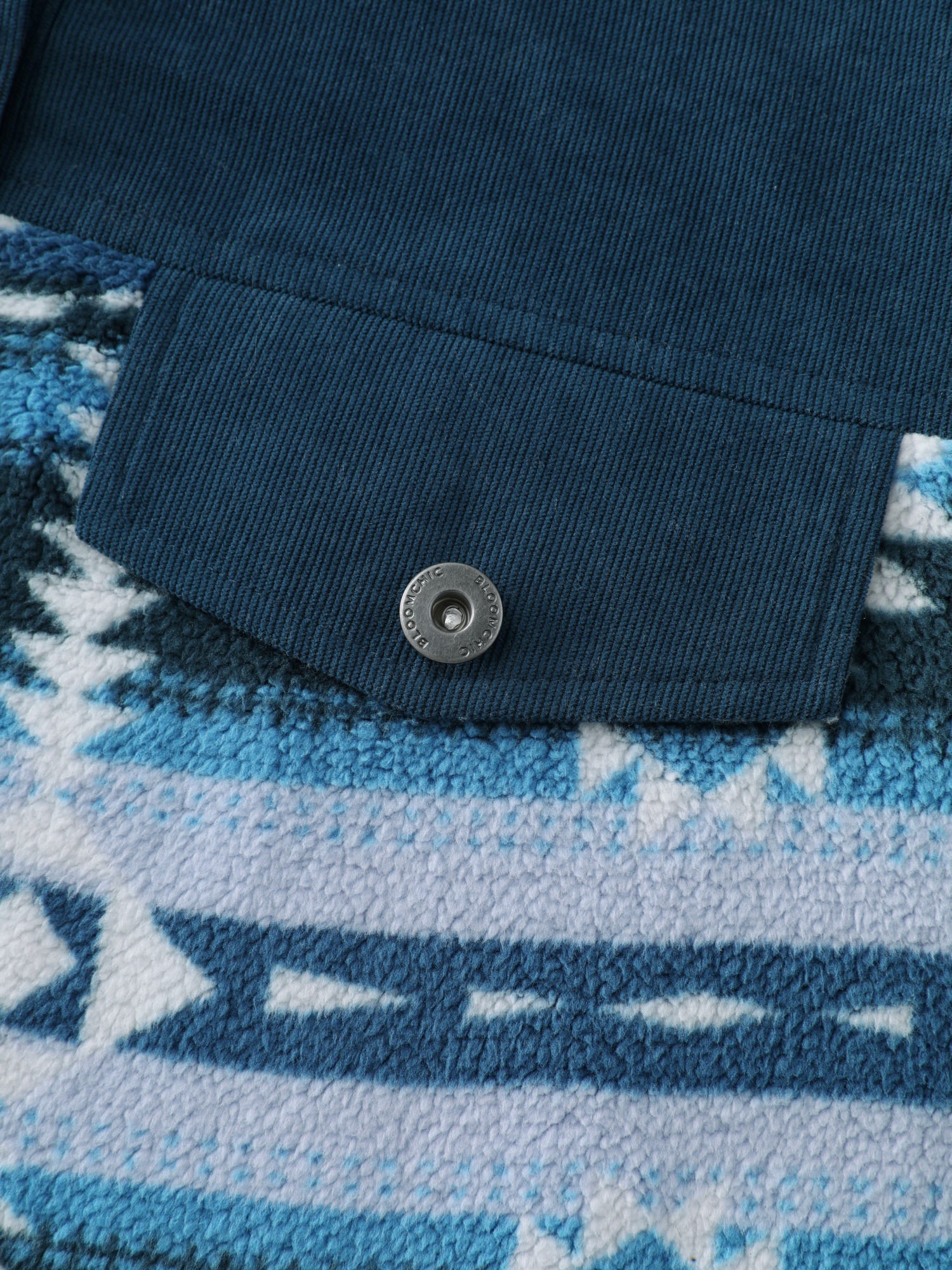 Geometric Print Button Jacket - Image 7
