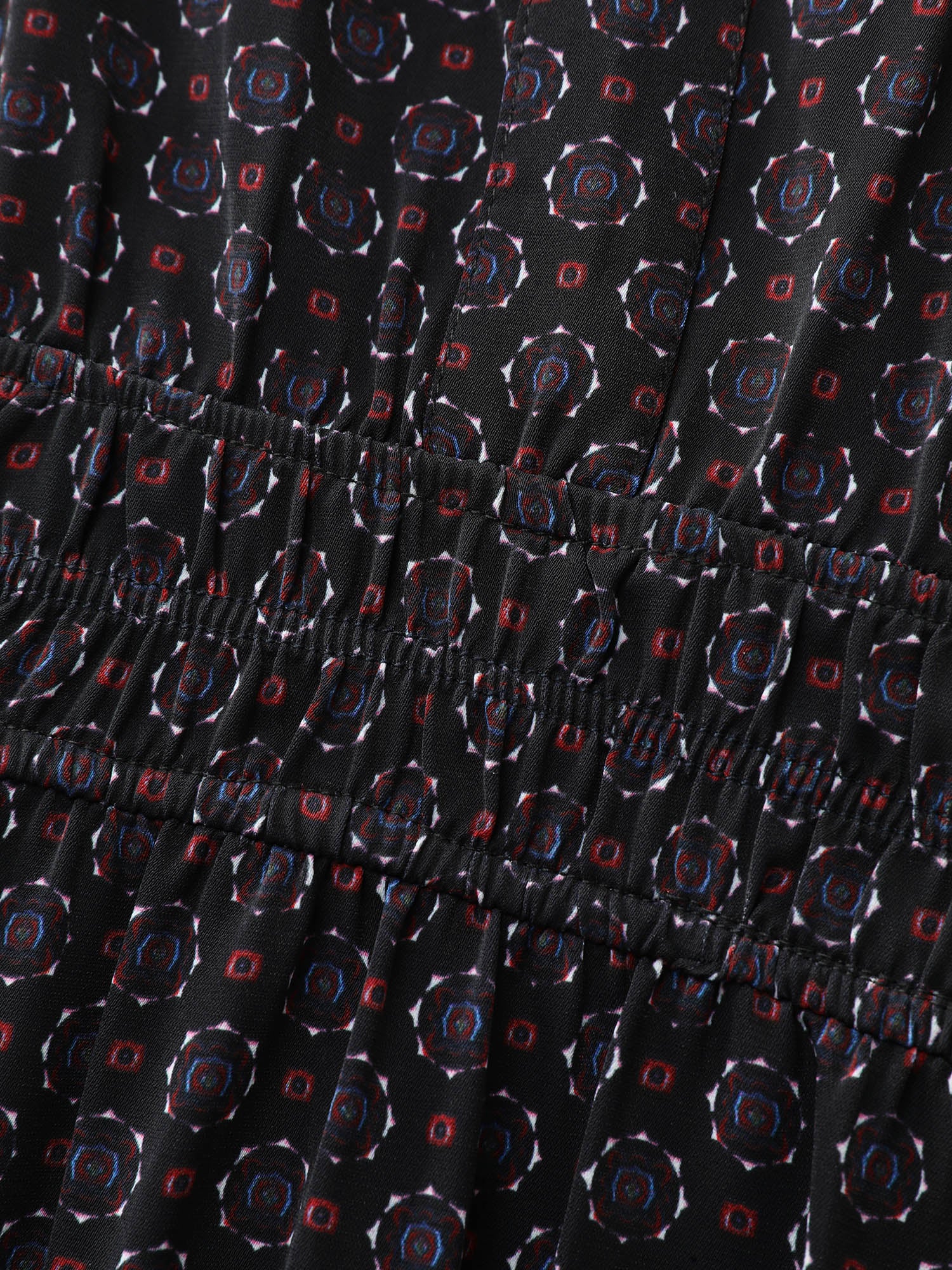 Geometric Print Cinched-Waist Maxi Dress - Image 5