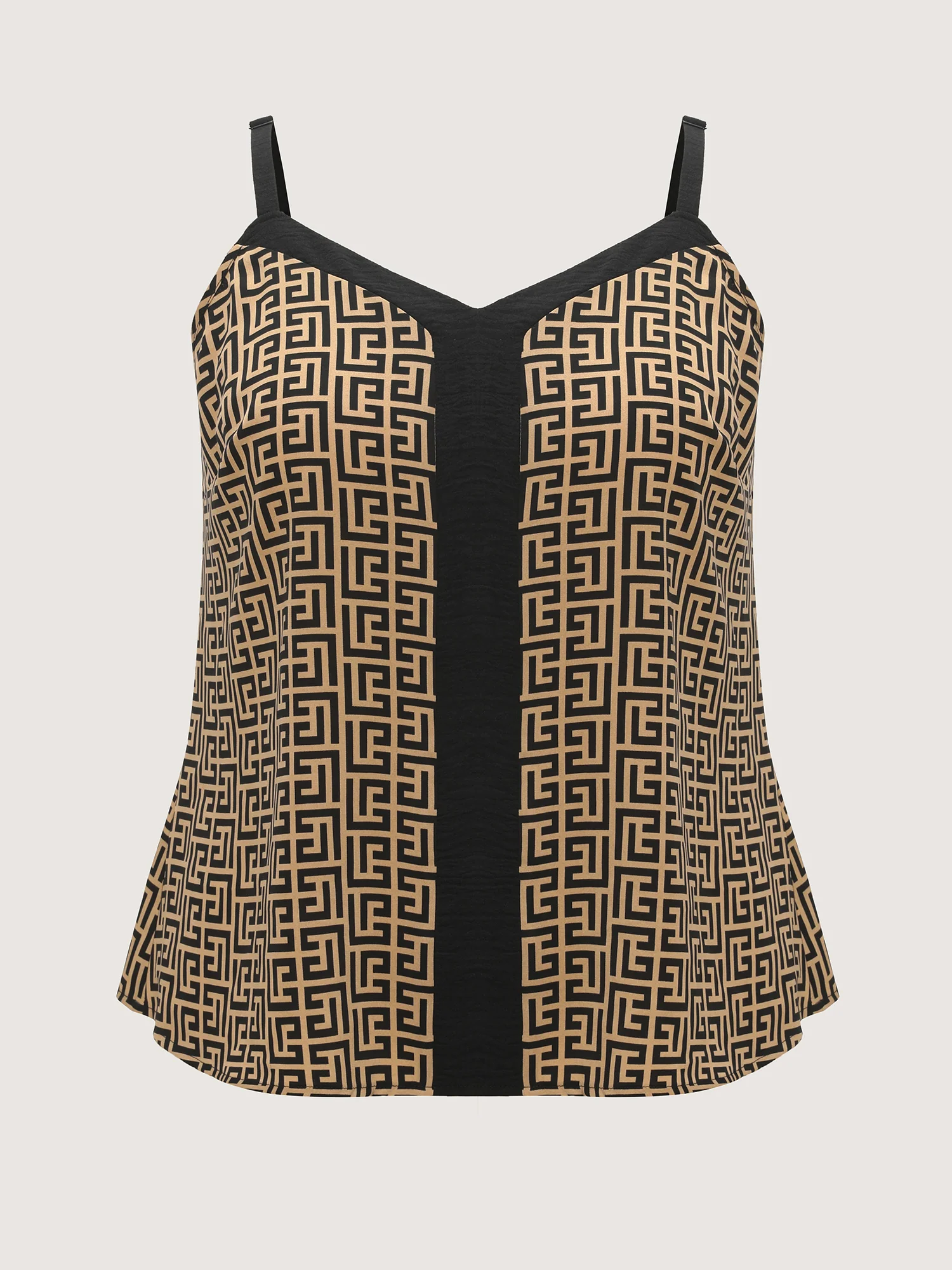 Geometric Print Color Contrast Tank Top - Image 7