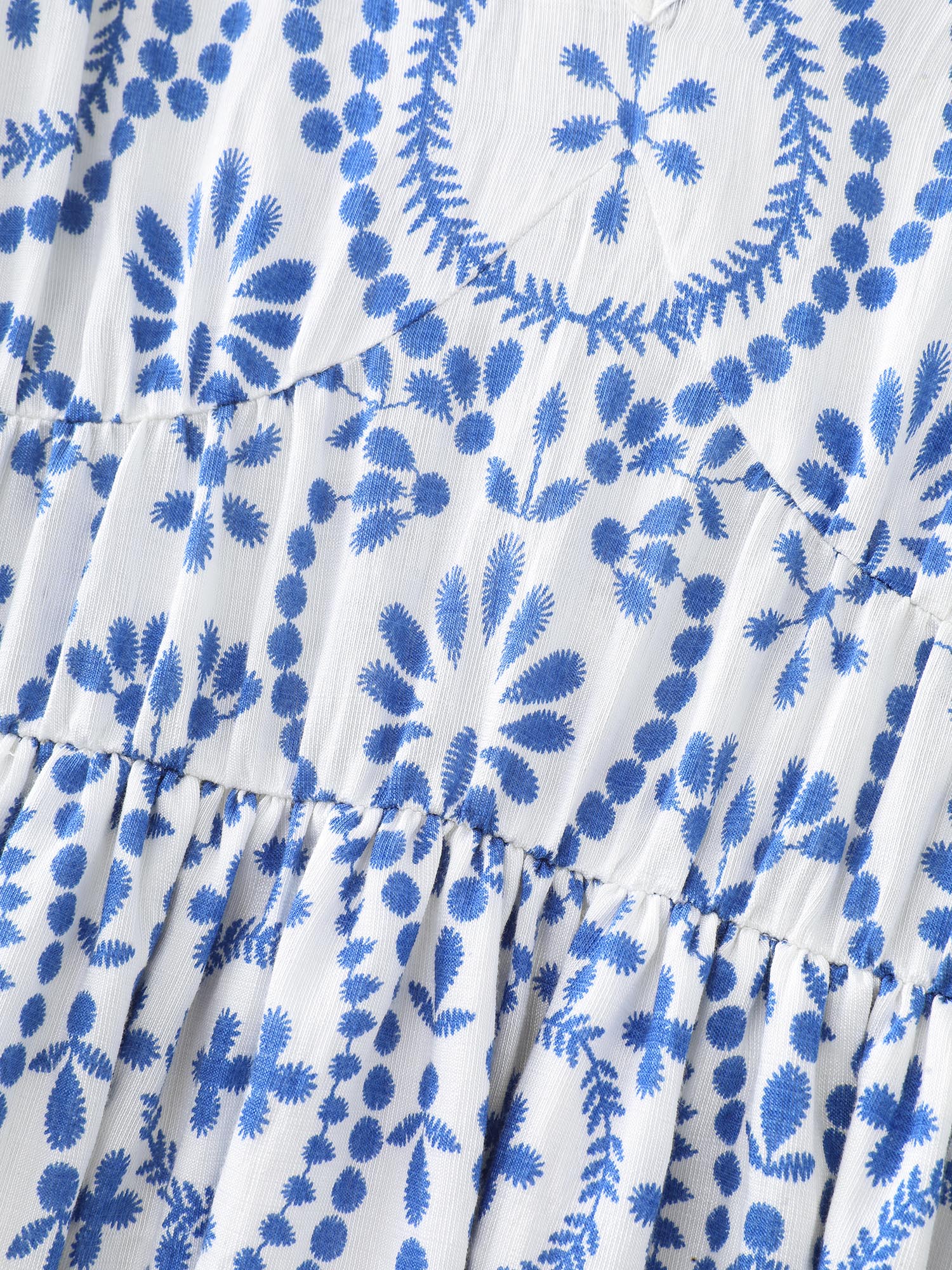 Geometric Print Deep V-Neckline Maxi Dress - Image 5