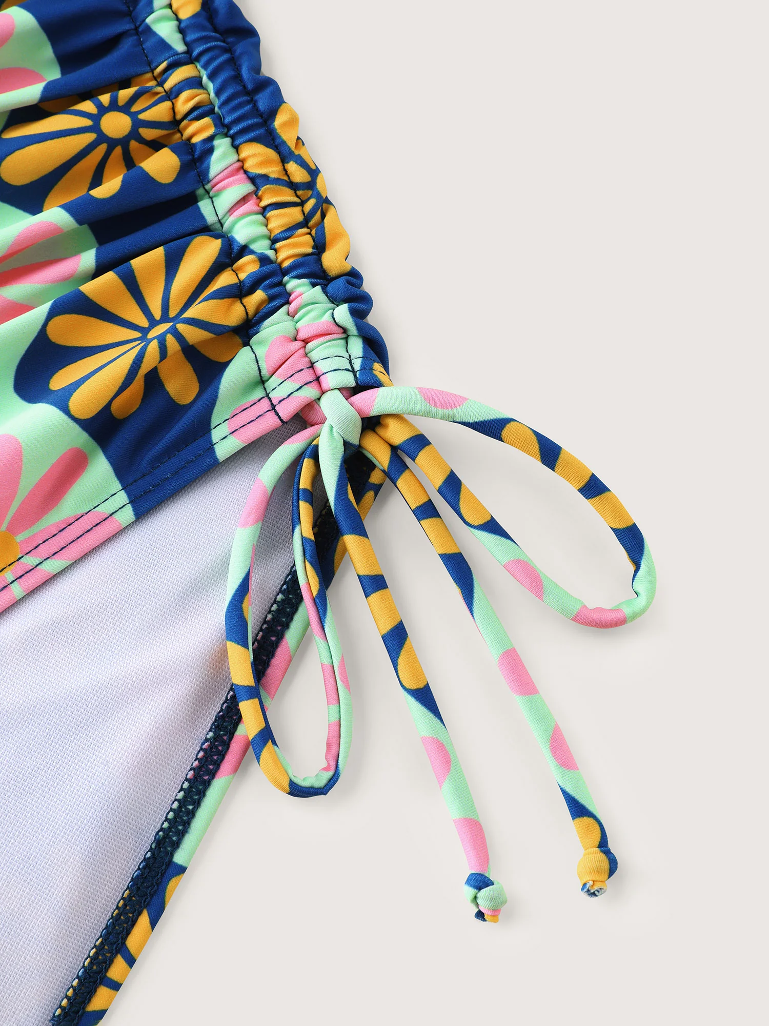 Geometric Print Embroidered One-Piece Swimsuit - Image 7