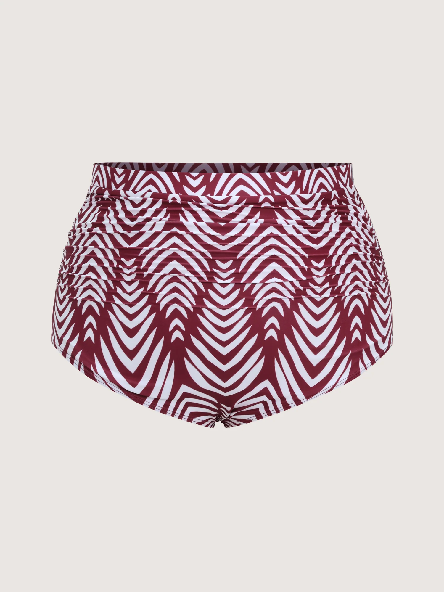 Geometric Print High-Waisted Bikini Bottoms - Image 7