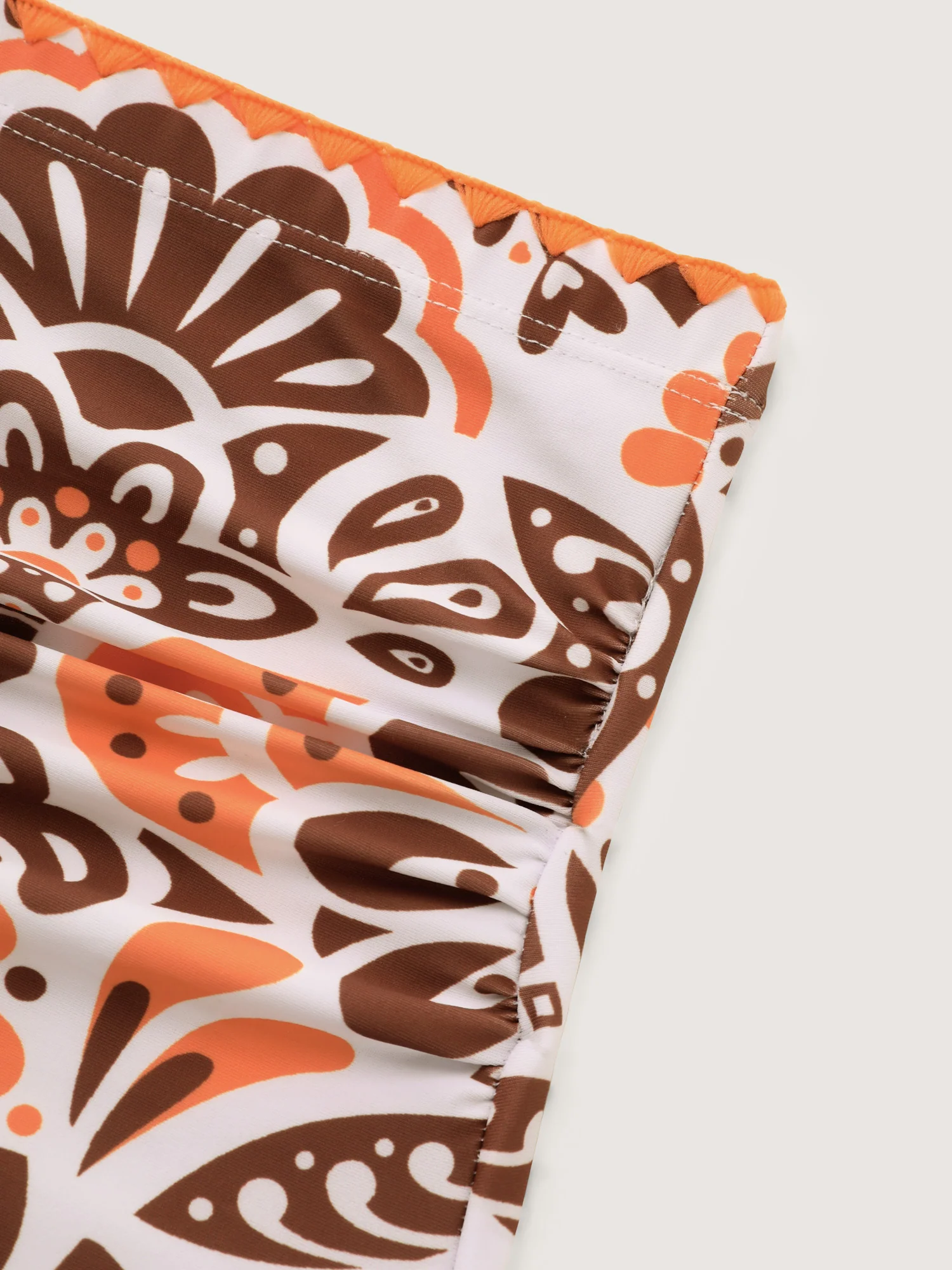 Geometric Print High Waisted Bikini Bottoms - Image 5