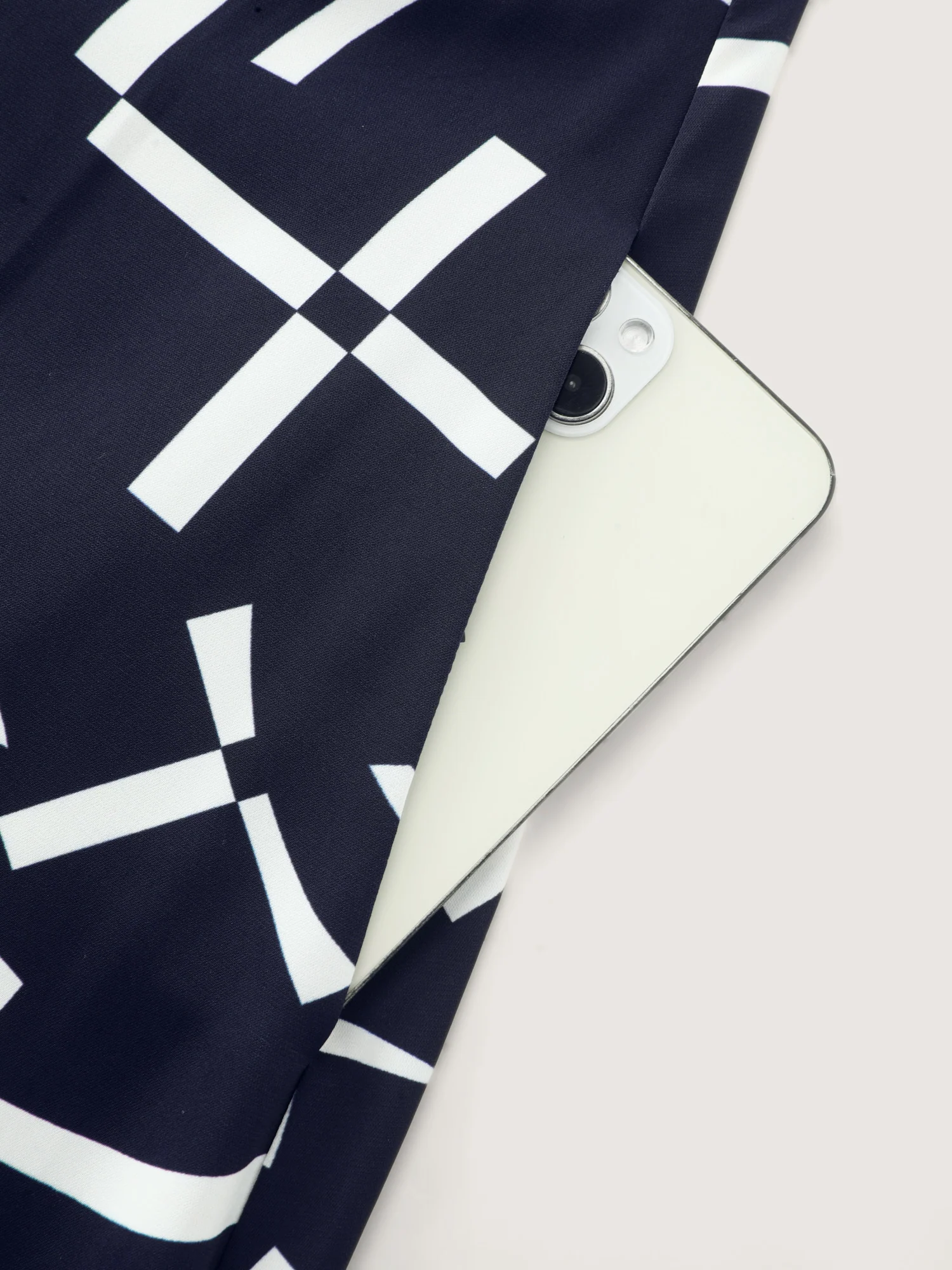 Geometric Print Metallic Detail Midi Dress - Image 5