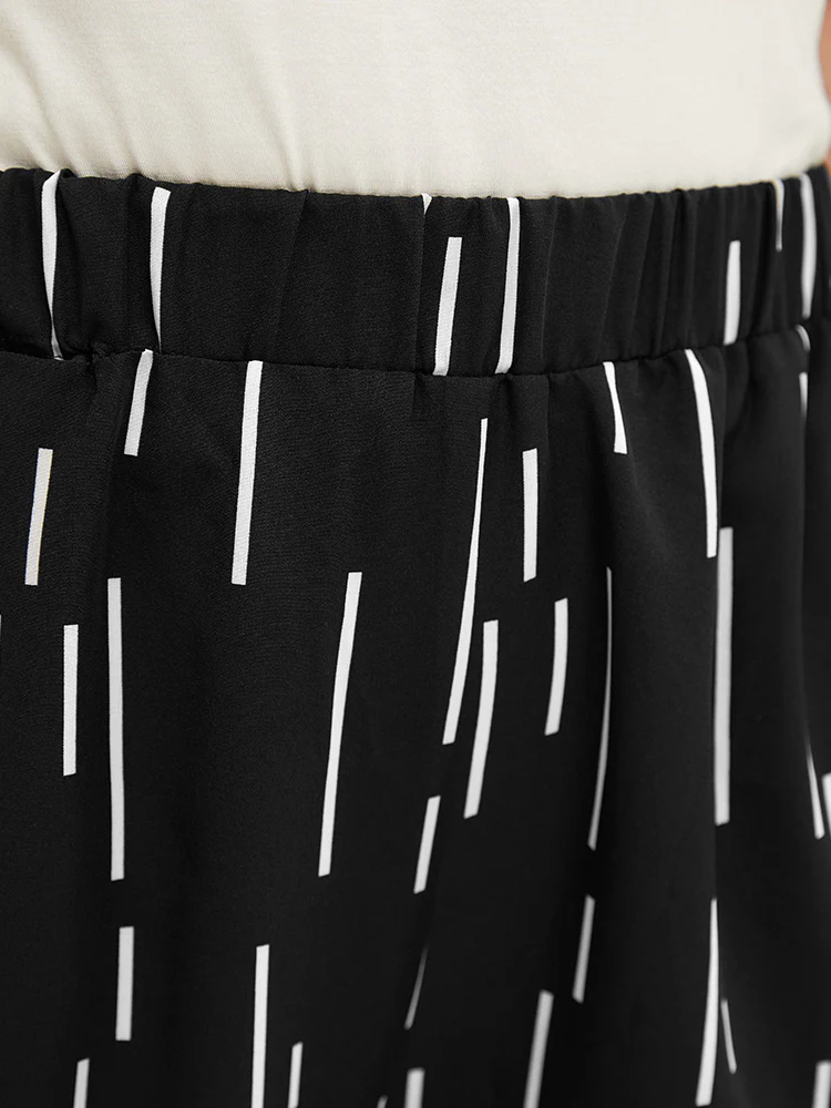 Geometric Print Pocket Bootcut Pants - Image 7