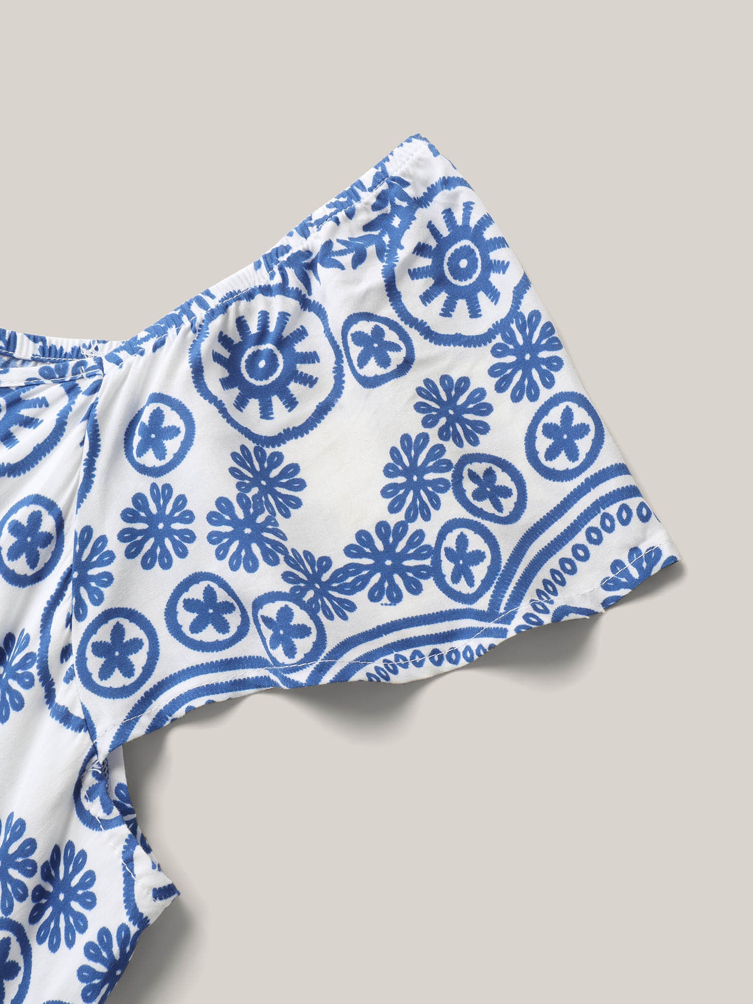 Geometric Print Pockets Flowy Midi Dress - Image 6