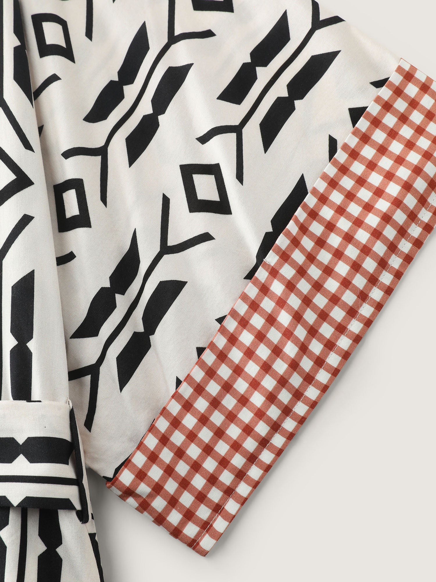 Geometric Print Pockets Surplice Maxi Dress - Image 6