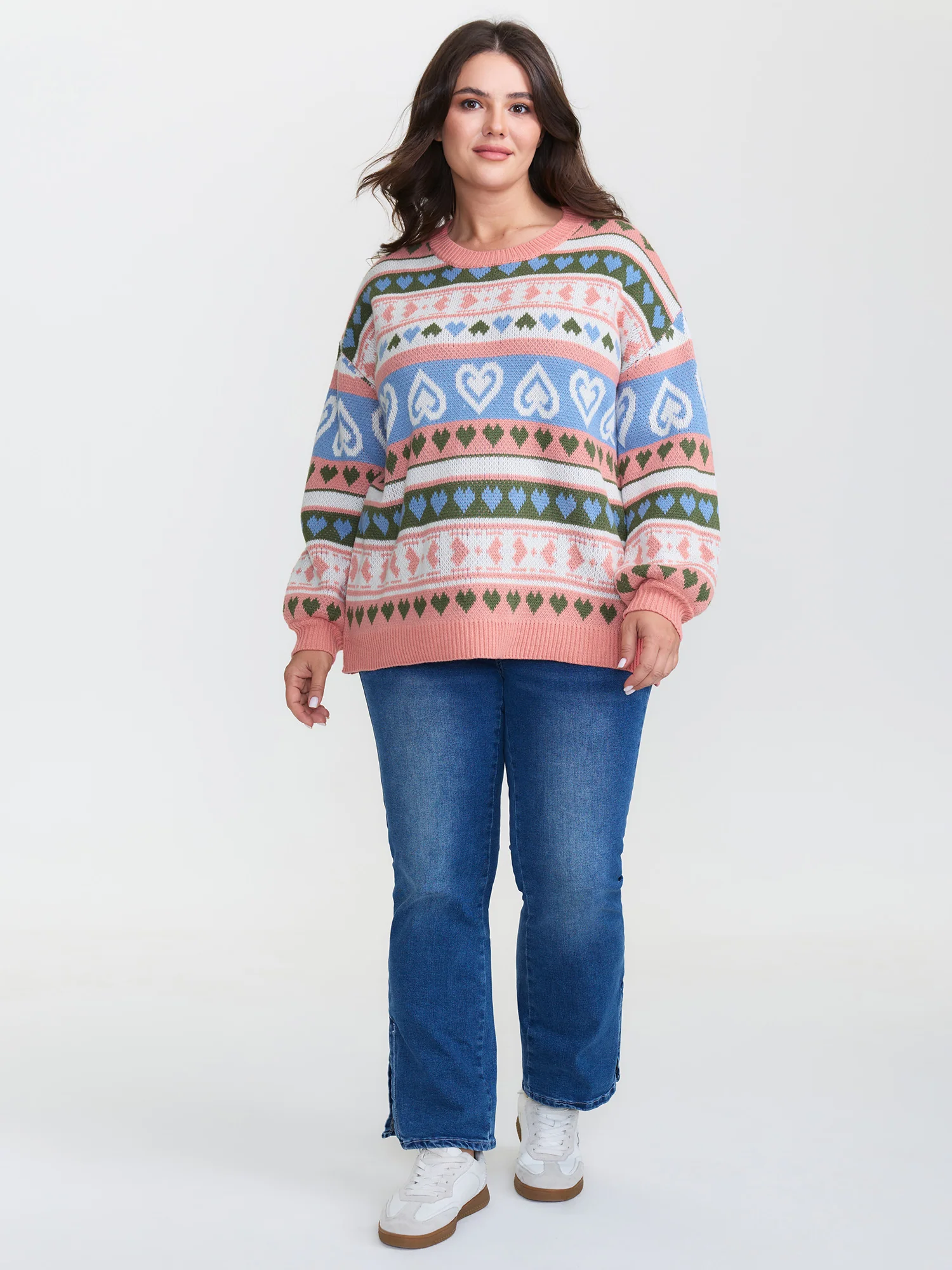 Geometric Print Stretchy Fit Pullover - Image 3