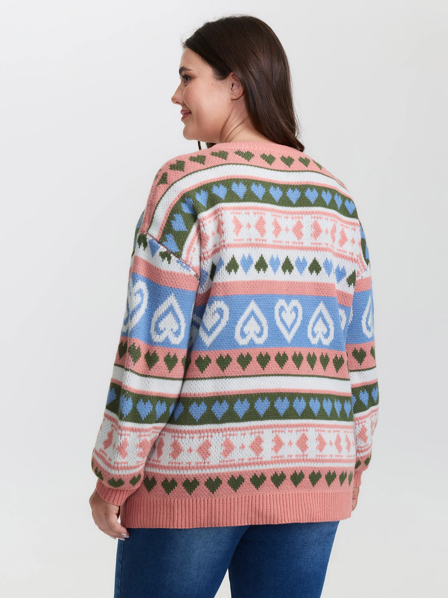 Geometric Print Stretchy Fit Pullover - Image 4