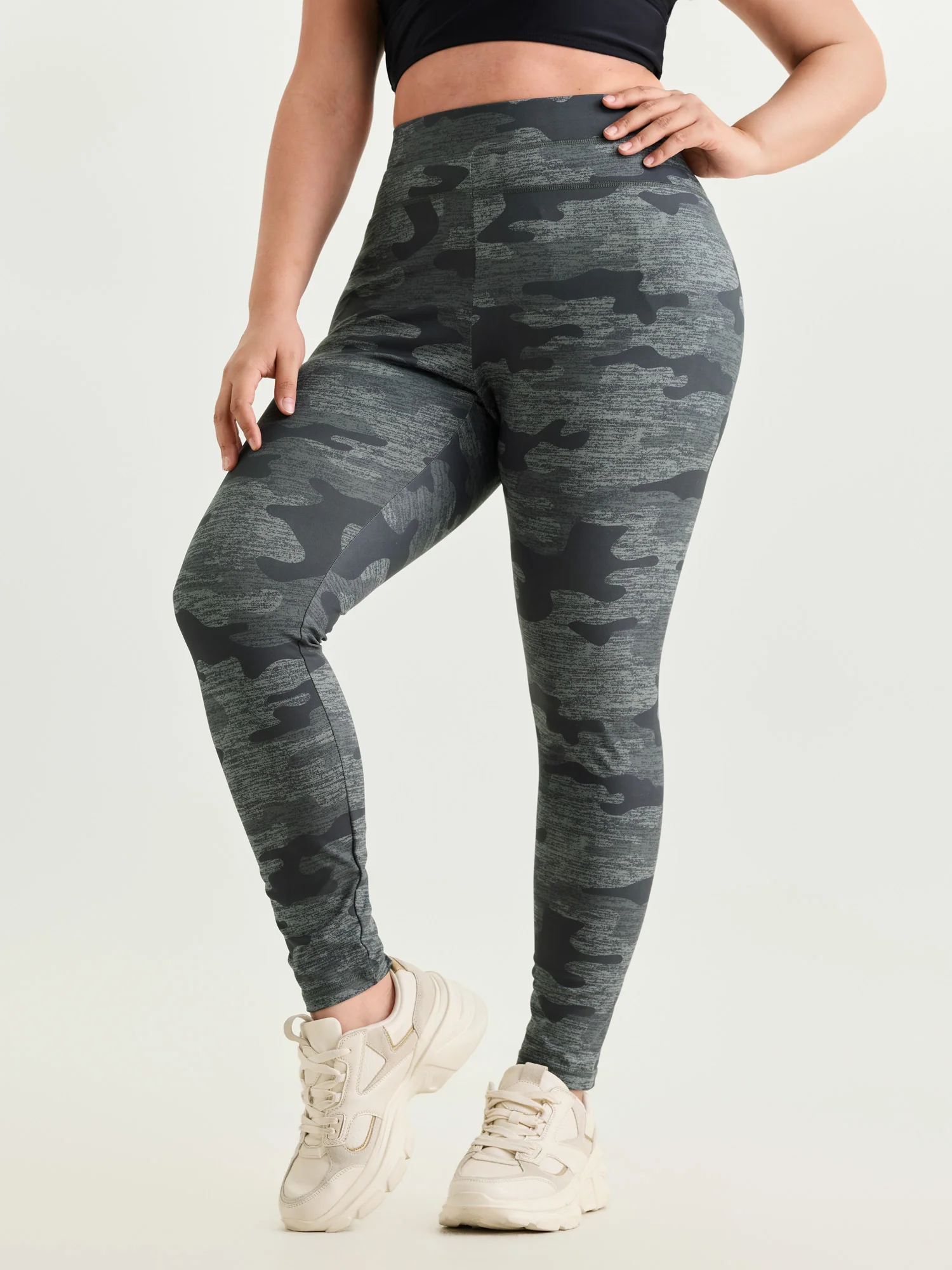Geometric Print Stretchy Skinny-Fit Pants - Image 2