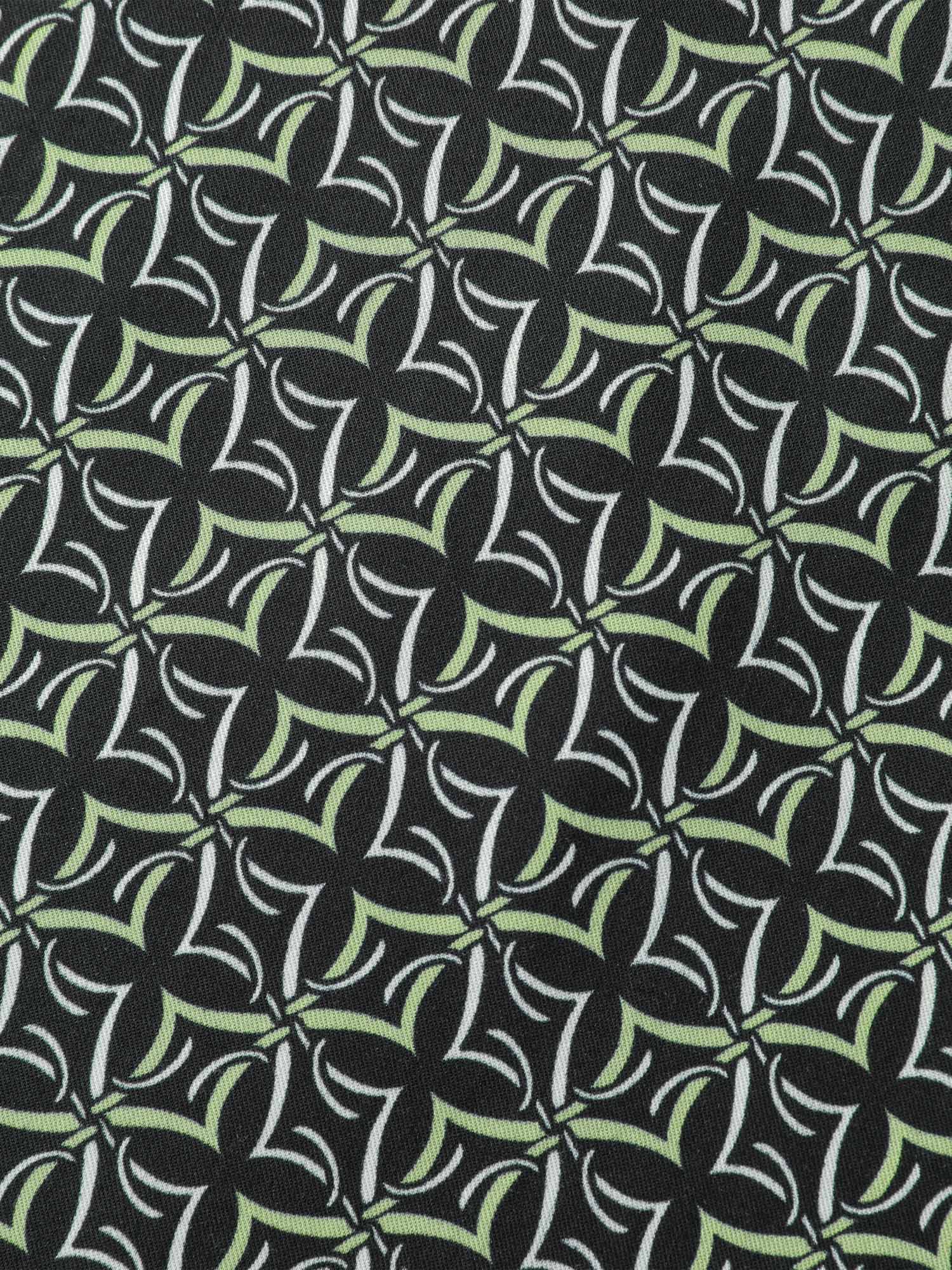 Geometric Print Stretchy Waist Wide-Leg Pants - Image 8