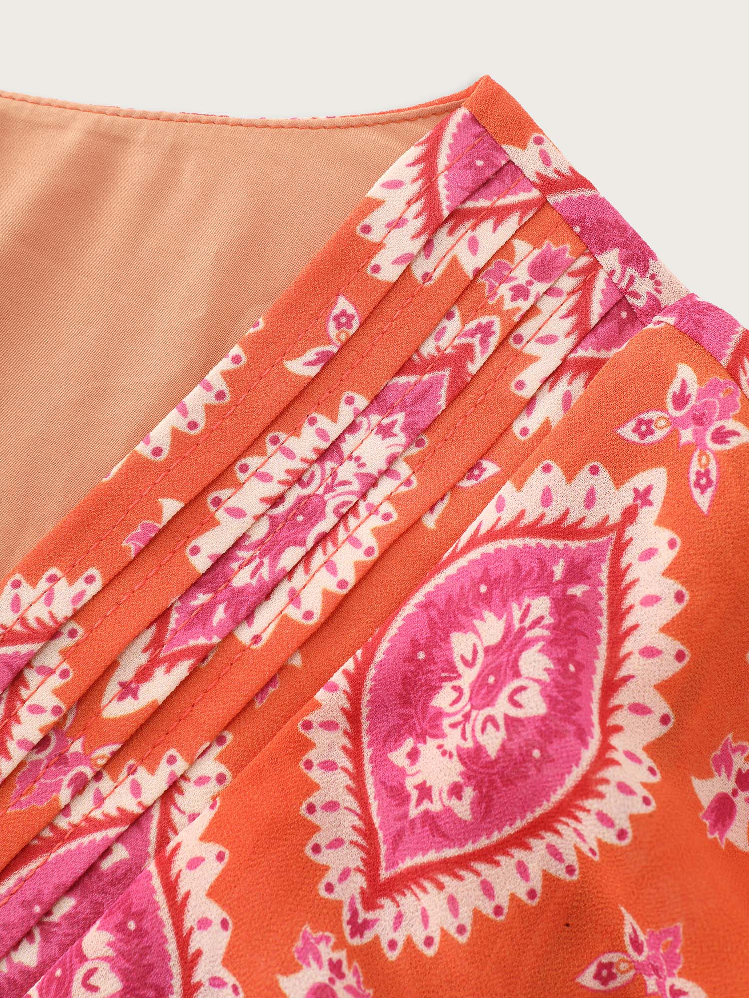 Geometric Print Toothpick Pleat Mini Dress - Image 5