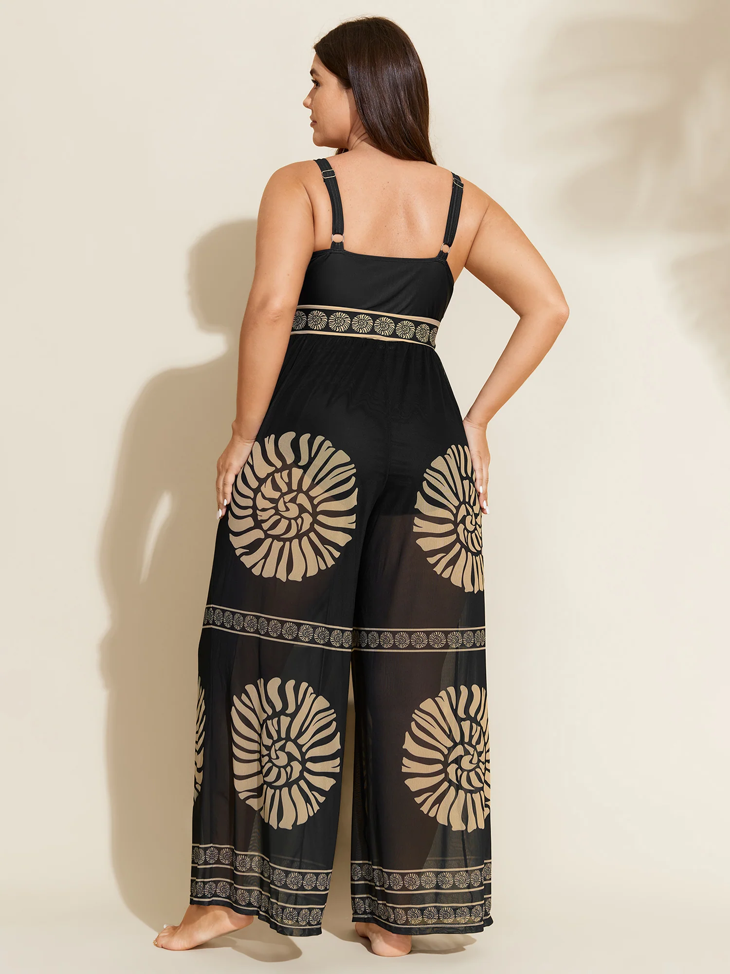 Geometric Print Two-Piece Swimsuit Set - Image 6