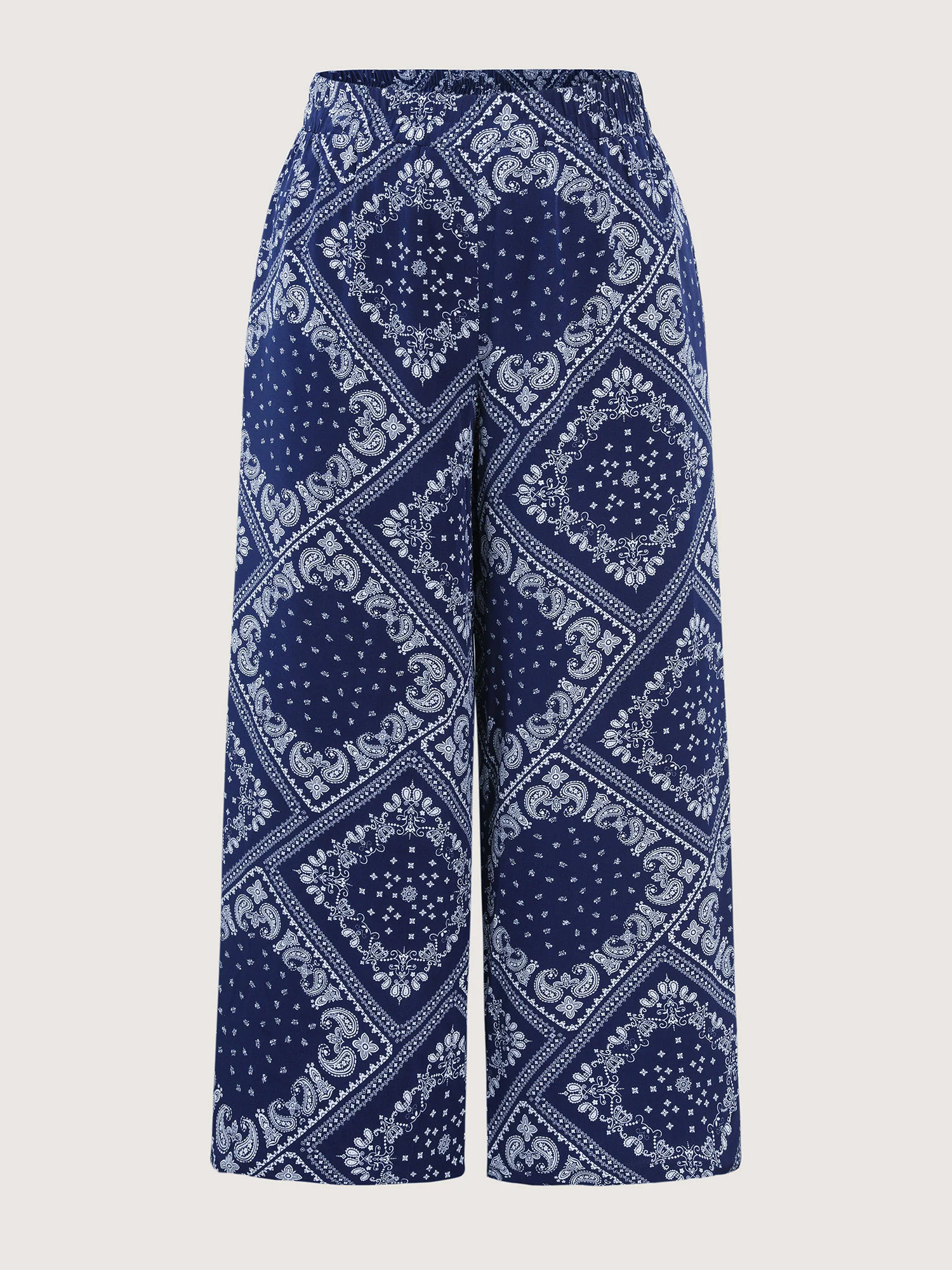 Geometric Print Wide-Leg Pants - Image 8