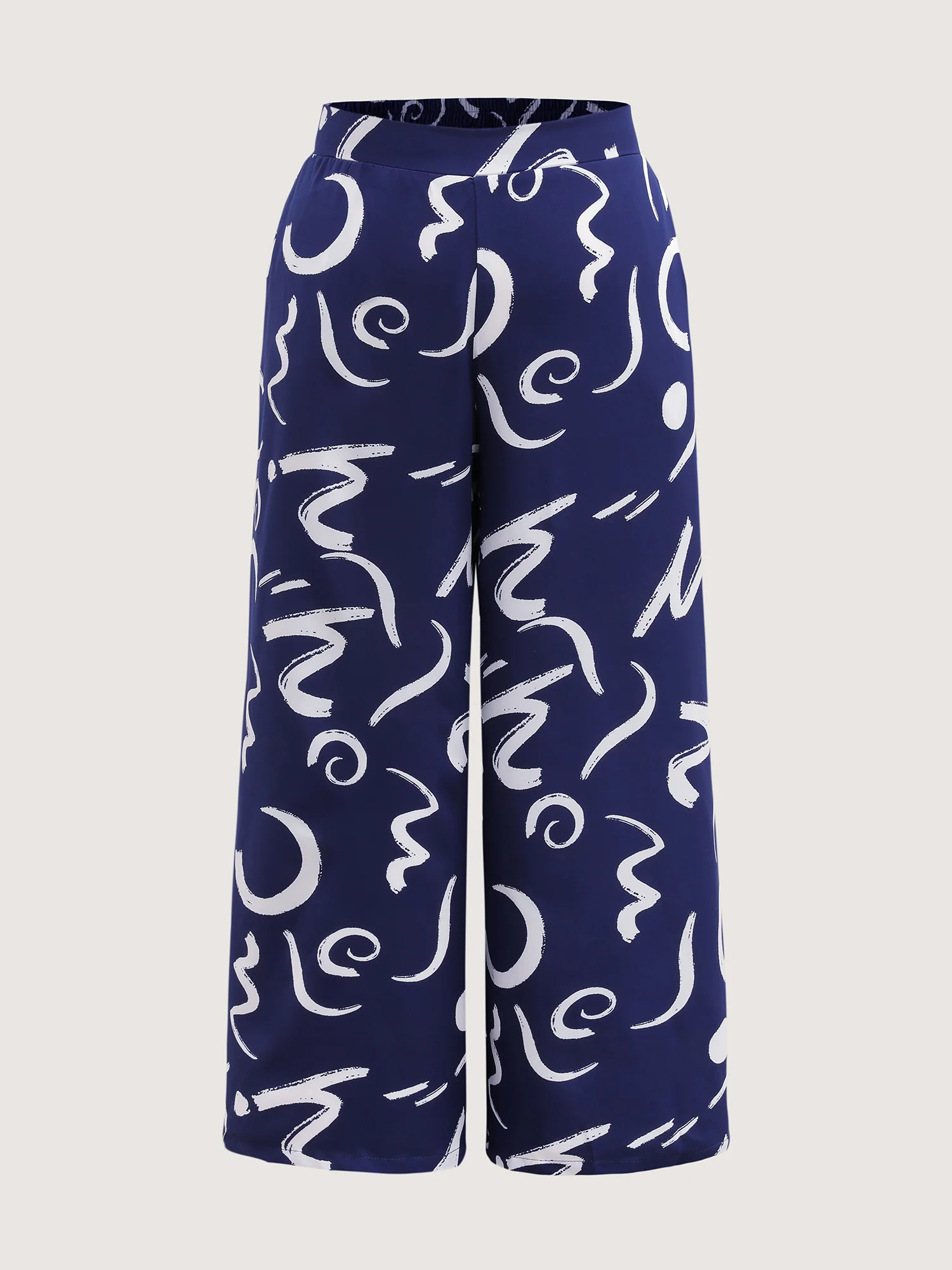 Geometric Print Wide-Leg Pants - Image 5