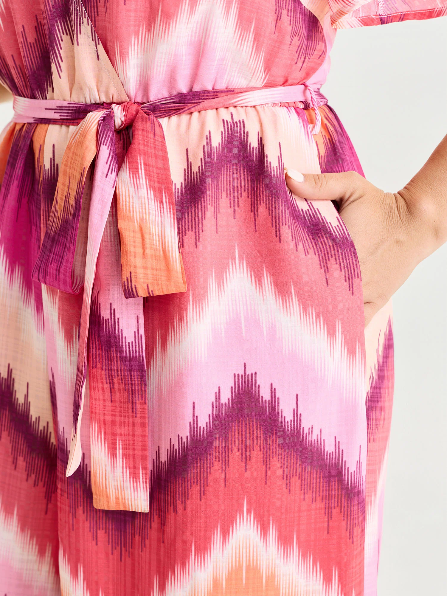 Geometric Print Wrap Side-Tie Jumpsuit - Image 3