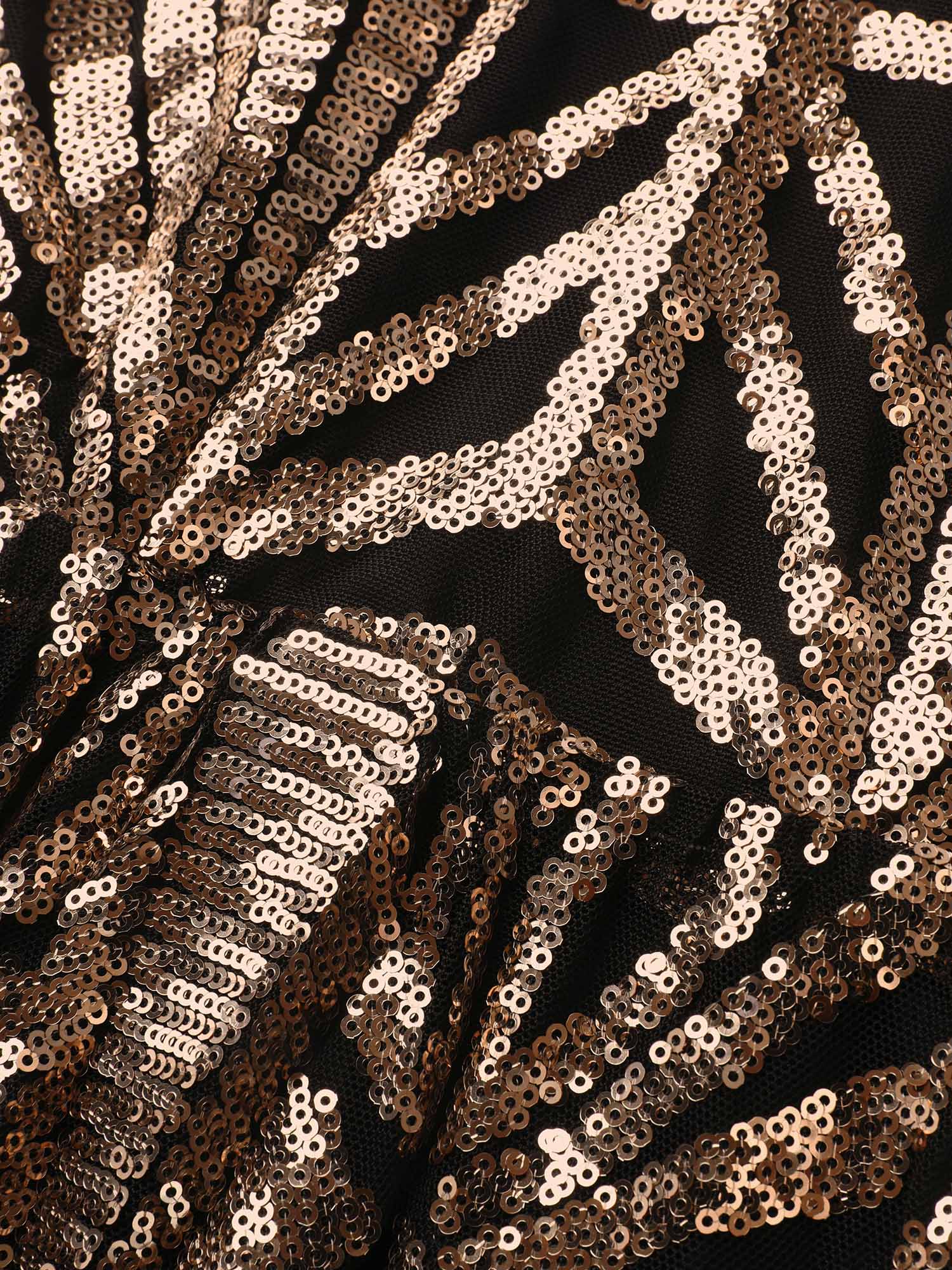 Geometric Sequin Dolman Sleeve Midi Dress - Image 7
