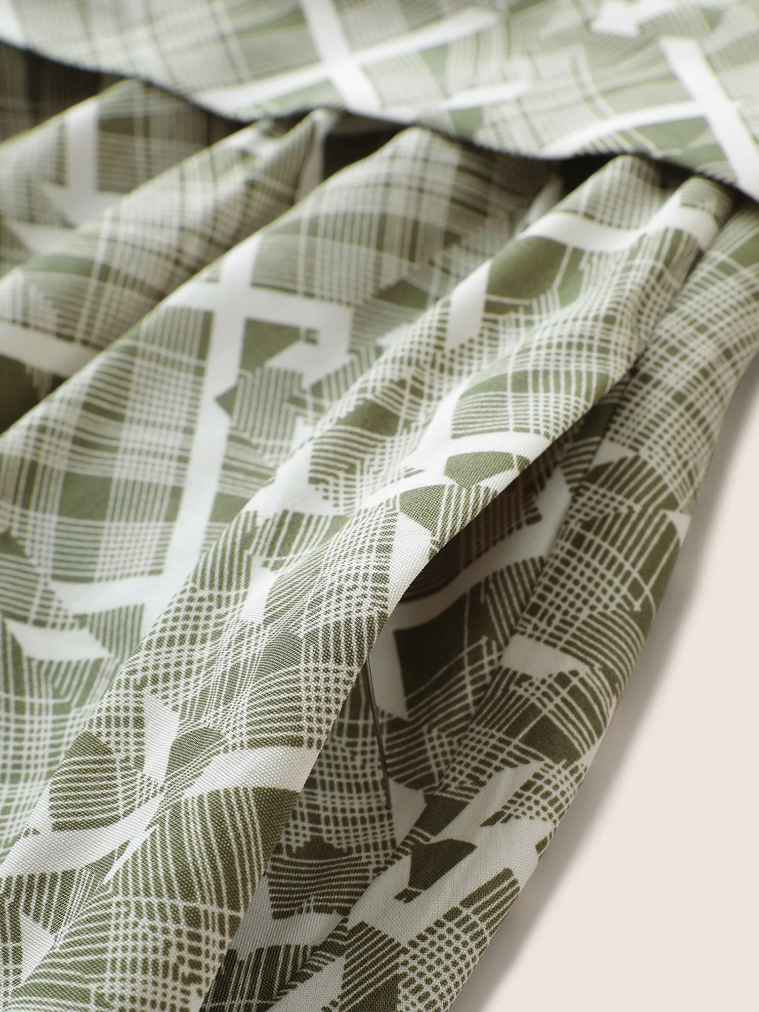 Geometric Suit Collar Button Up Belted Dress - Image 5