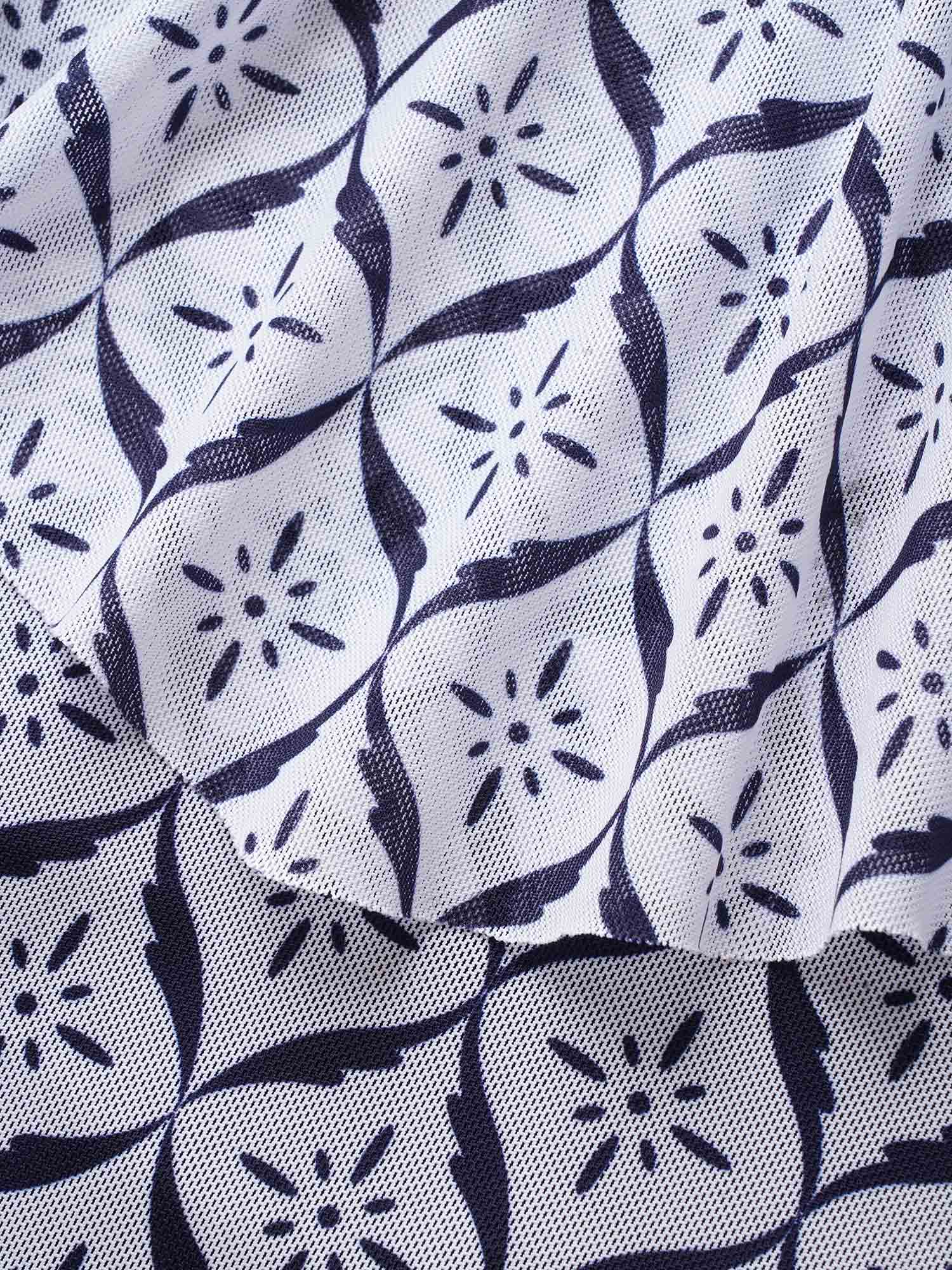 Geometric Tiered Ruffles One Piece Swimsuit - Image 6