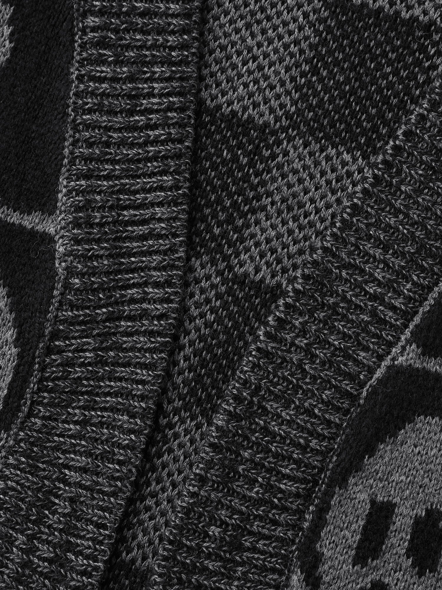 Ghost Checkered Jacquard Arc Swing Cardigan - Image 6