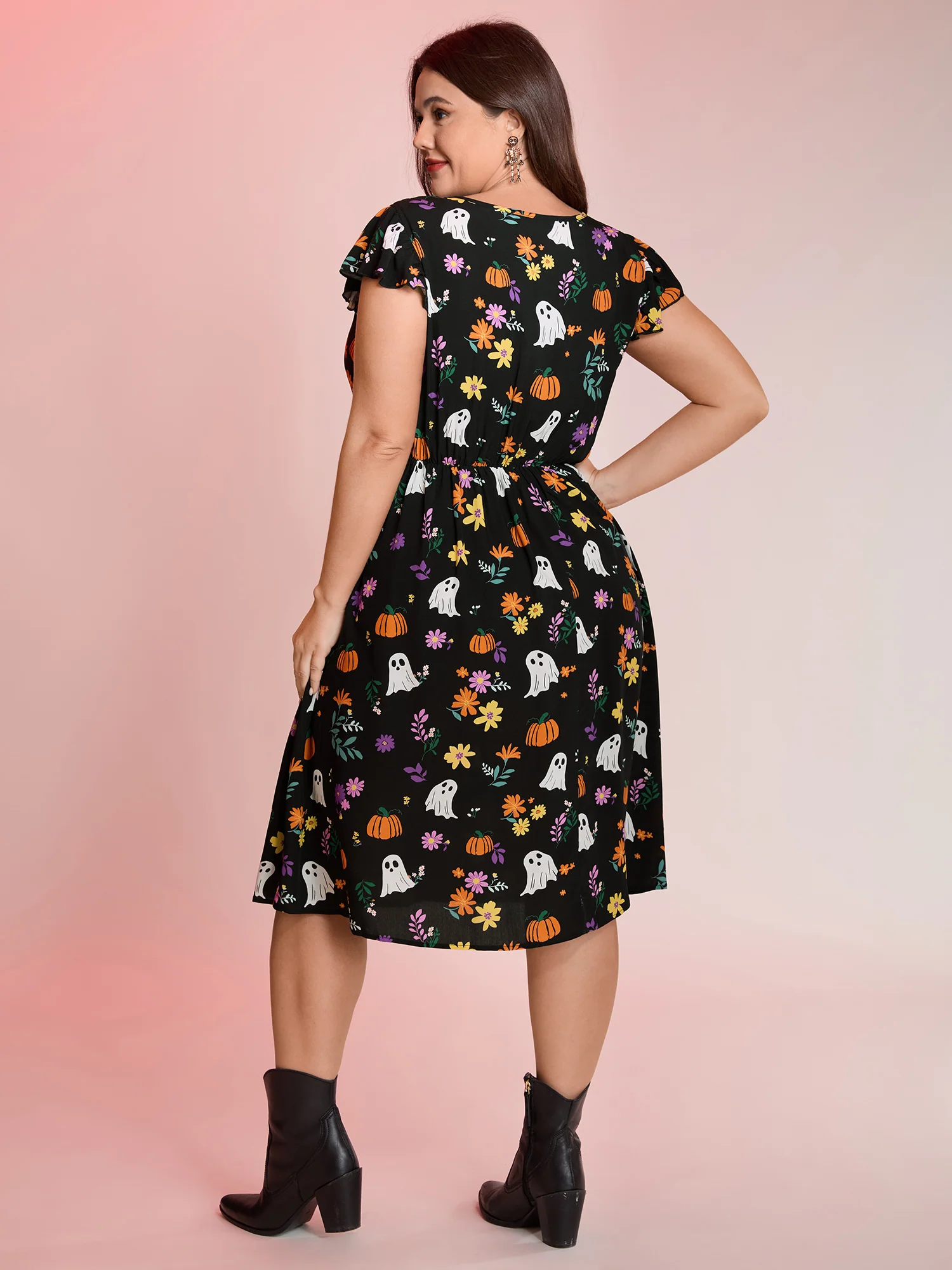 Ghost Party Rayon Pockets Mini Dress - Image 4