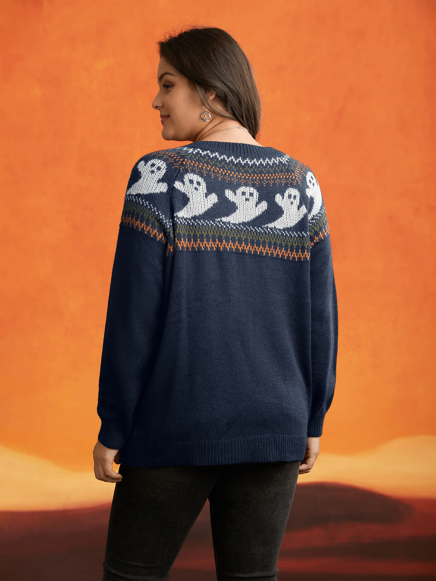 Ghostly Fair Isle Button-Up Cardigan - Image 2
