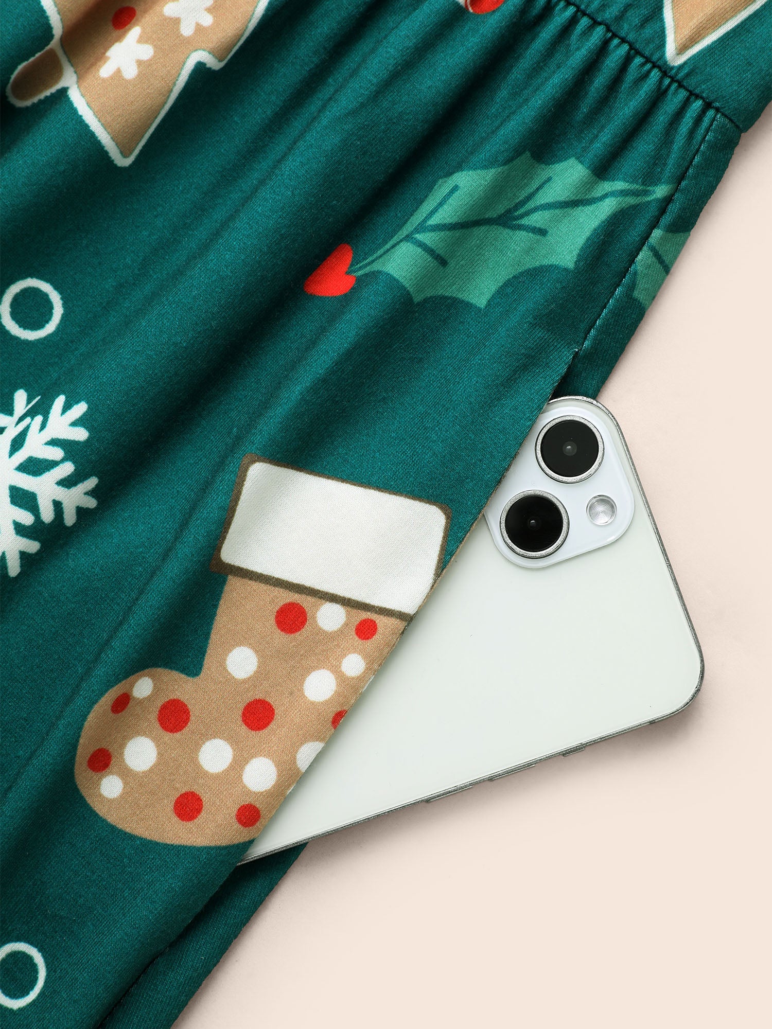 Gingerbread CandyCane Lounge Midi Dress - Image 5