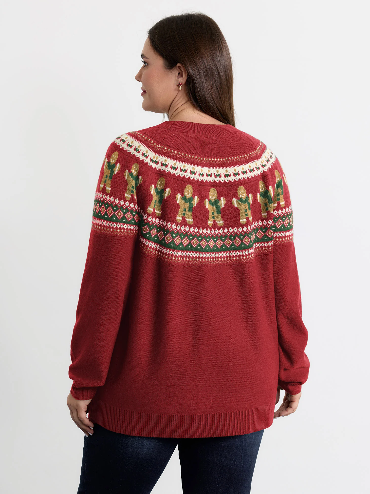 Gingerbread Fair-Isle Contrast Pullover - Image 11