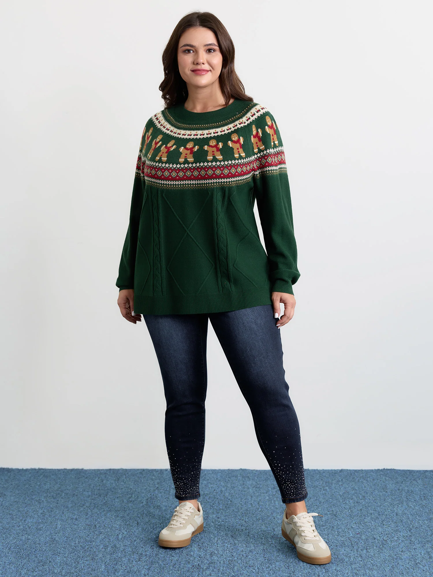 Gingerbread Fair-Isle Contrast Pullover - Image 3