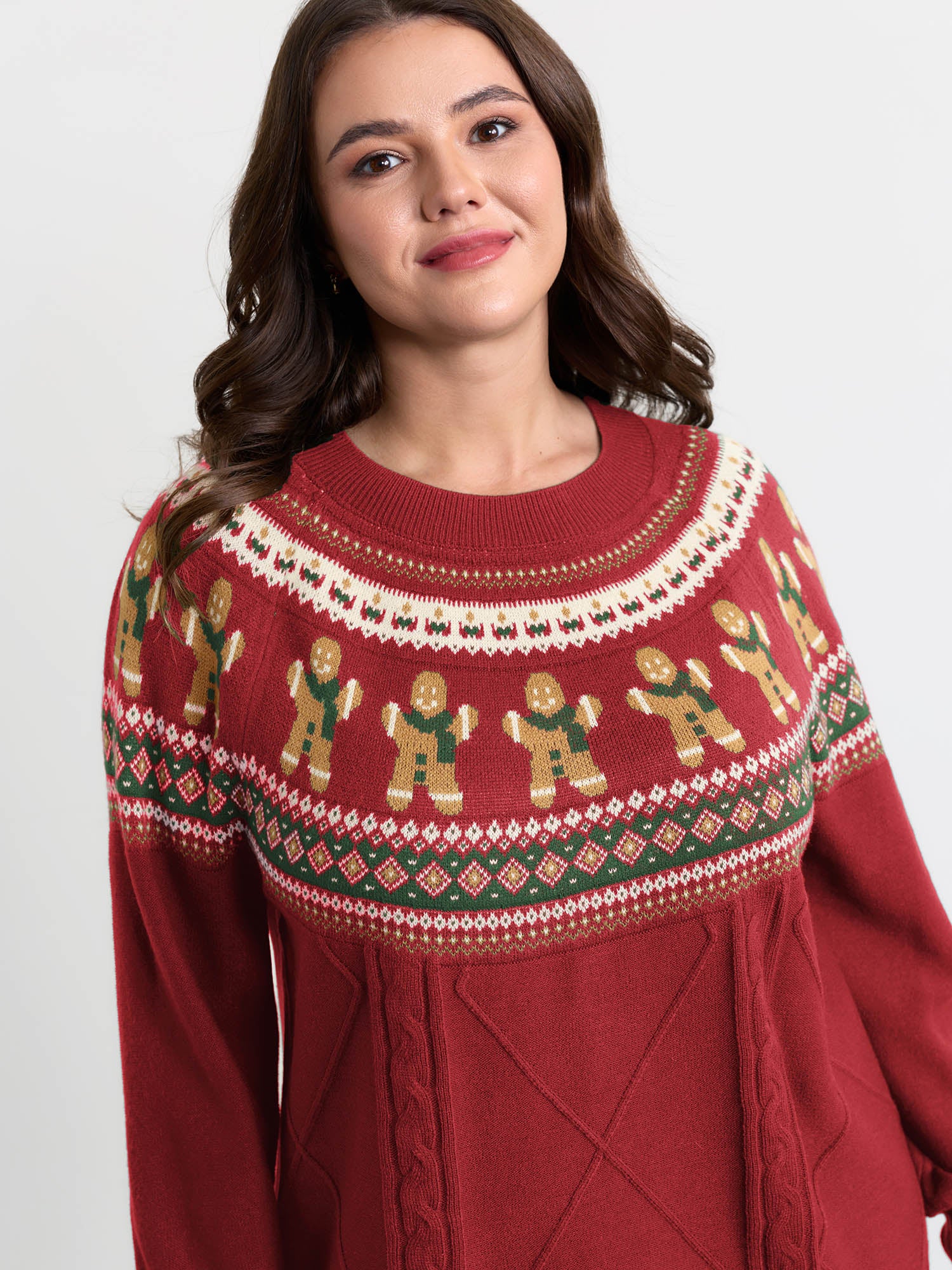 Gingerbread Fair-Isle Contrast Pullover - Image 8