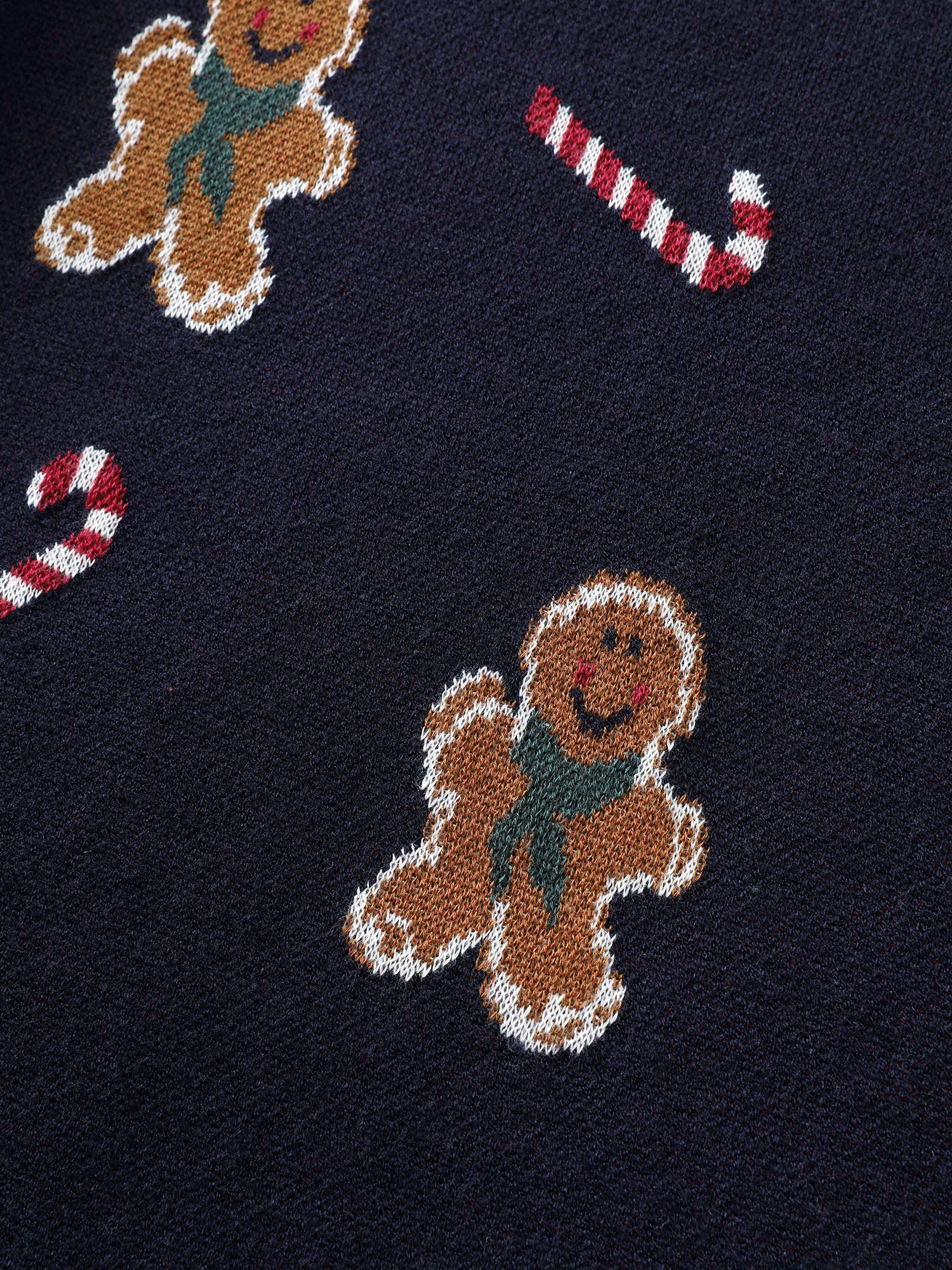 Gingerbread Holiday Jacquard Round Neck Pullover - Image 7