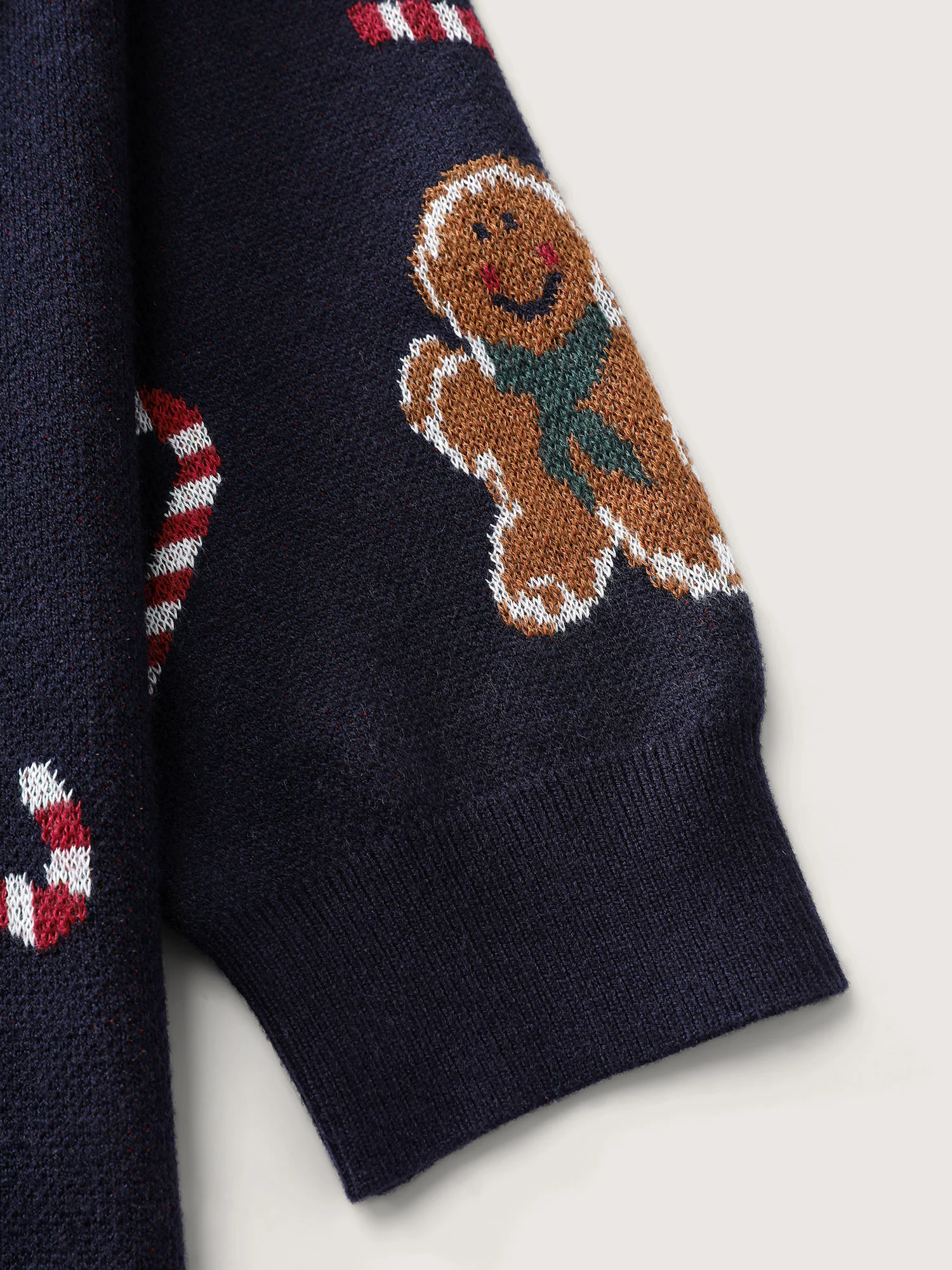 Gingerbread Holiday Jacquard Round Neck Pullover - Image 8