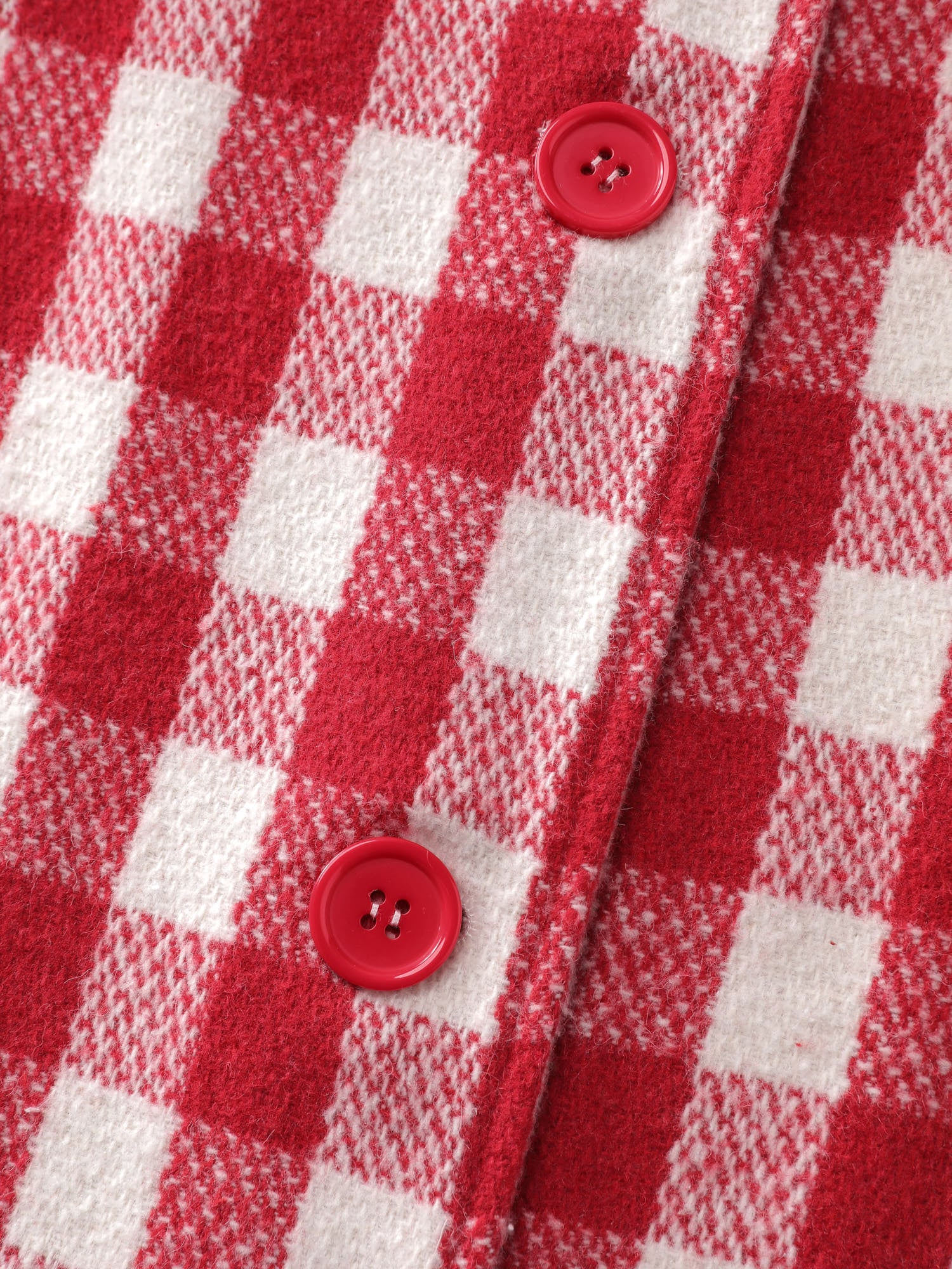 Gingham Doll Collar Pockets Coat - Image 5