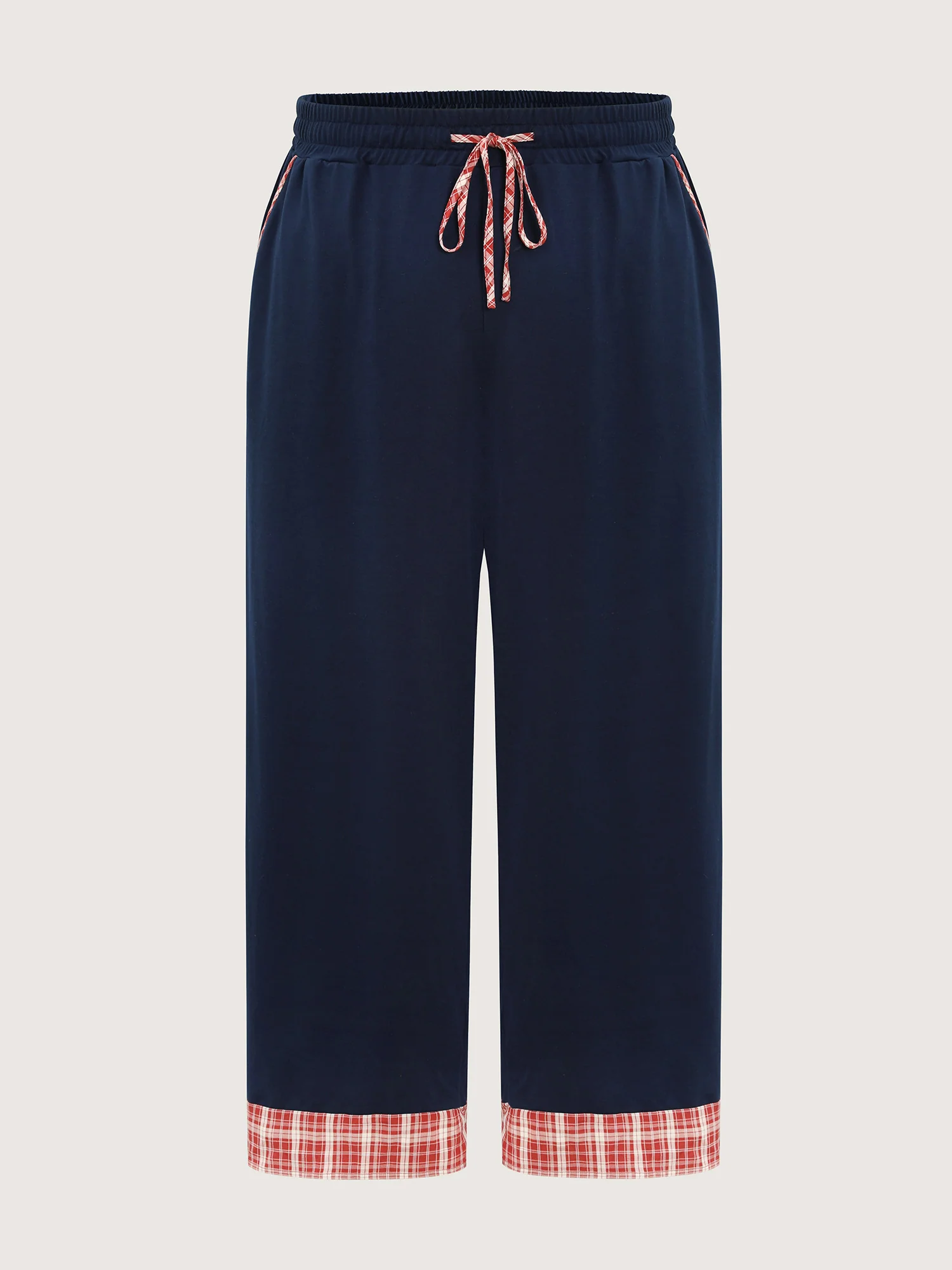 Gingham Edges Stretchy Drawstring Lounge Bottoms - Image 7