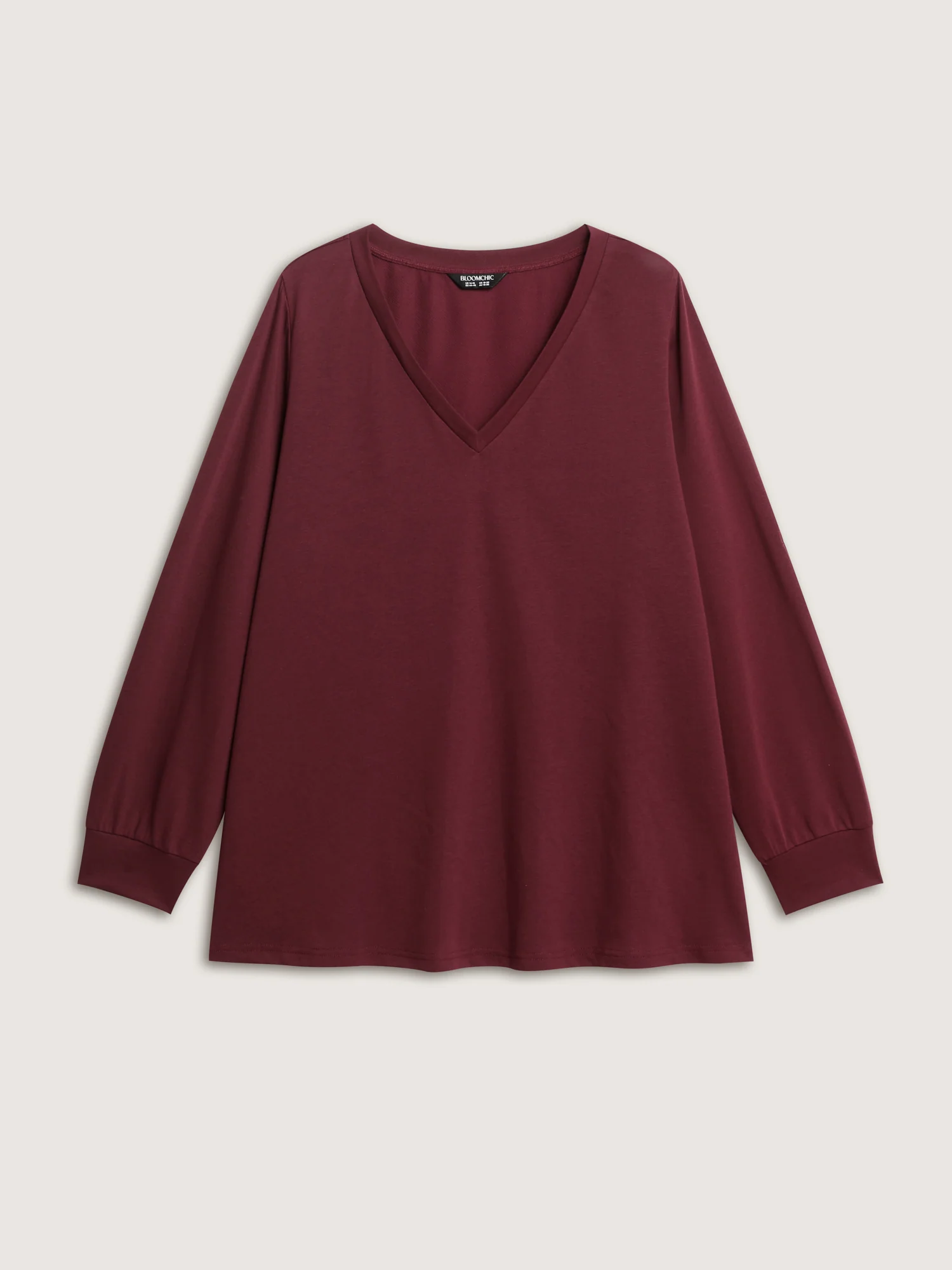 Gingham Heart Patch V-Neck Sweatshirt - Image 5