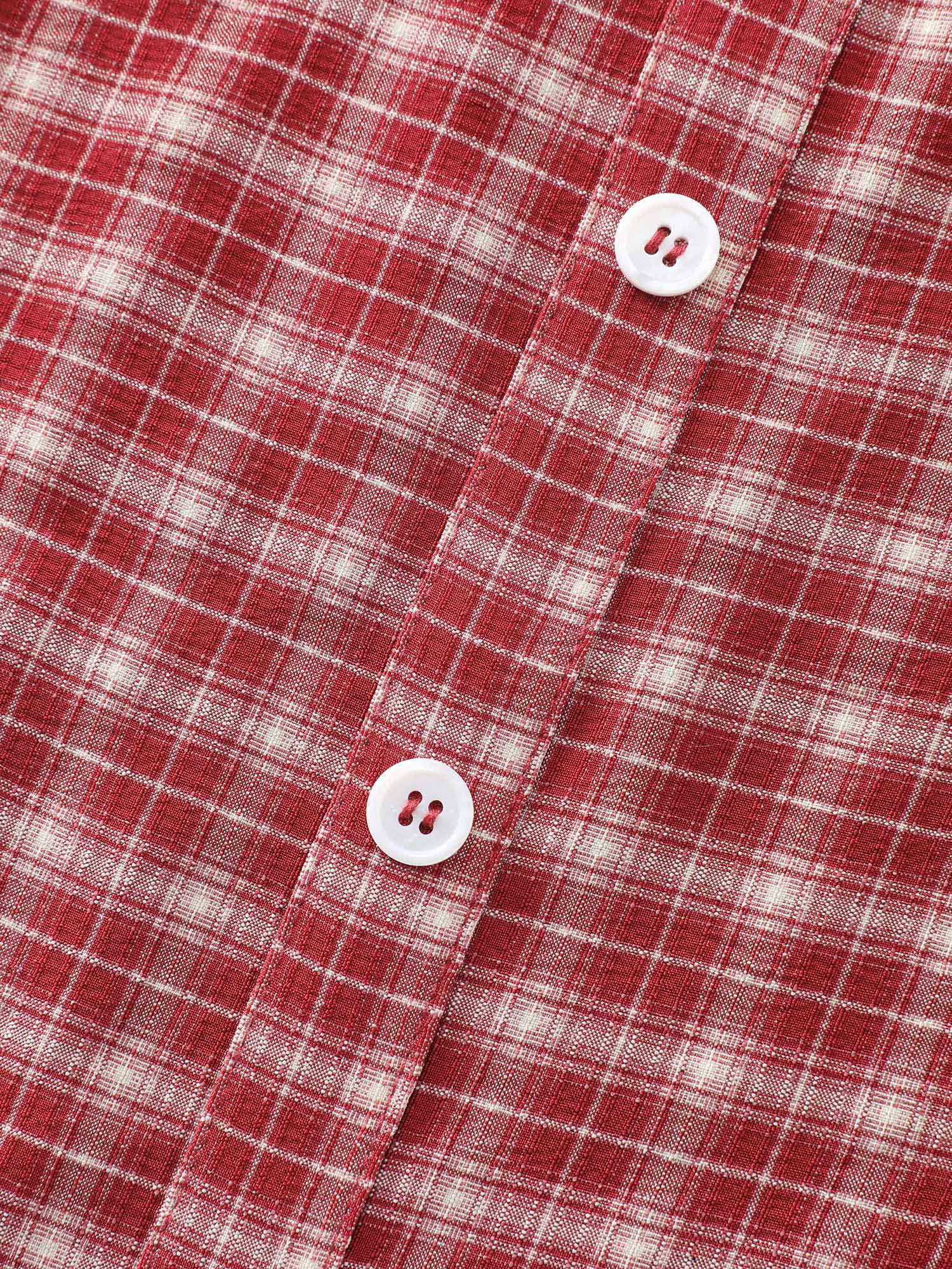 Gingham Pattern Ruffled Hem Co-ord Lounge Set - Image 12