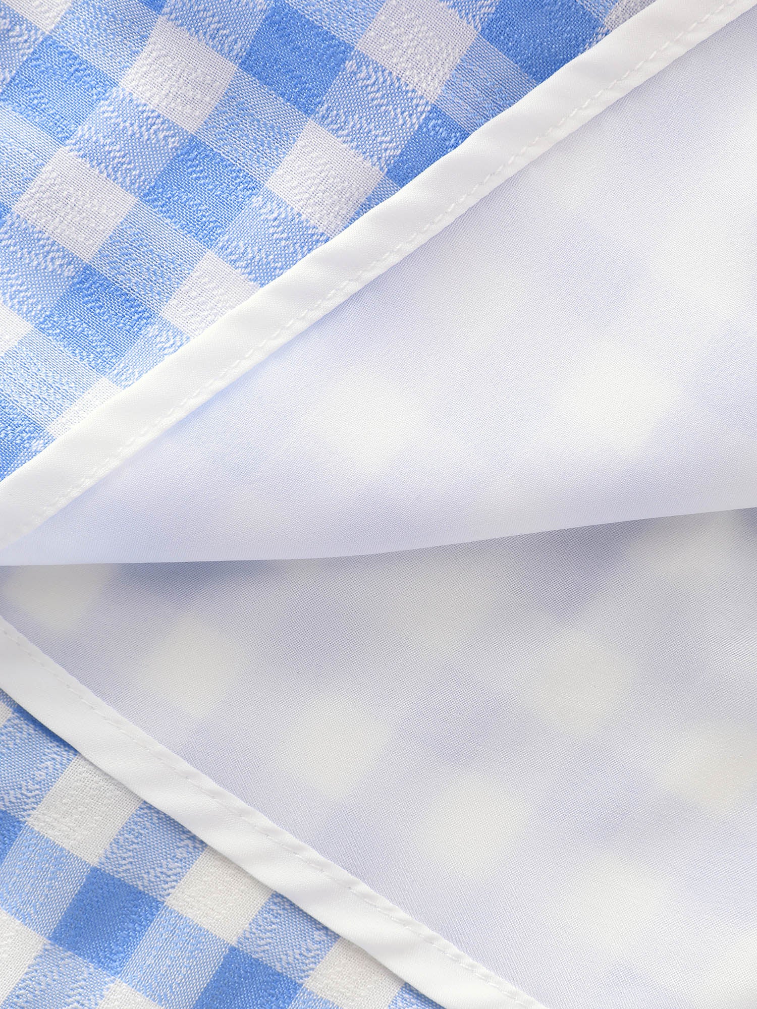 Gingham Print Tiered Shirred Midi Dress - Image 5